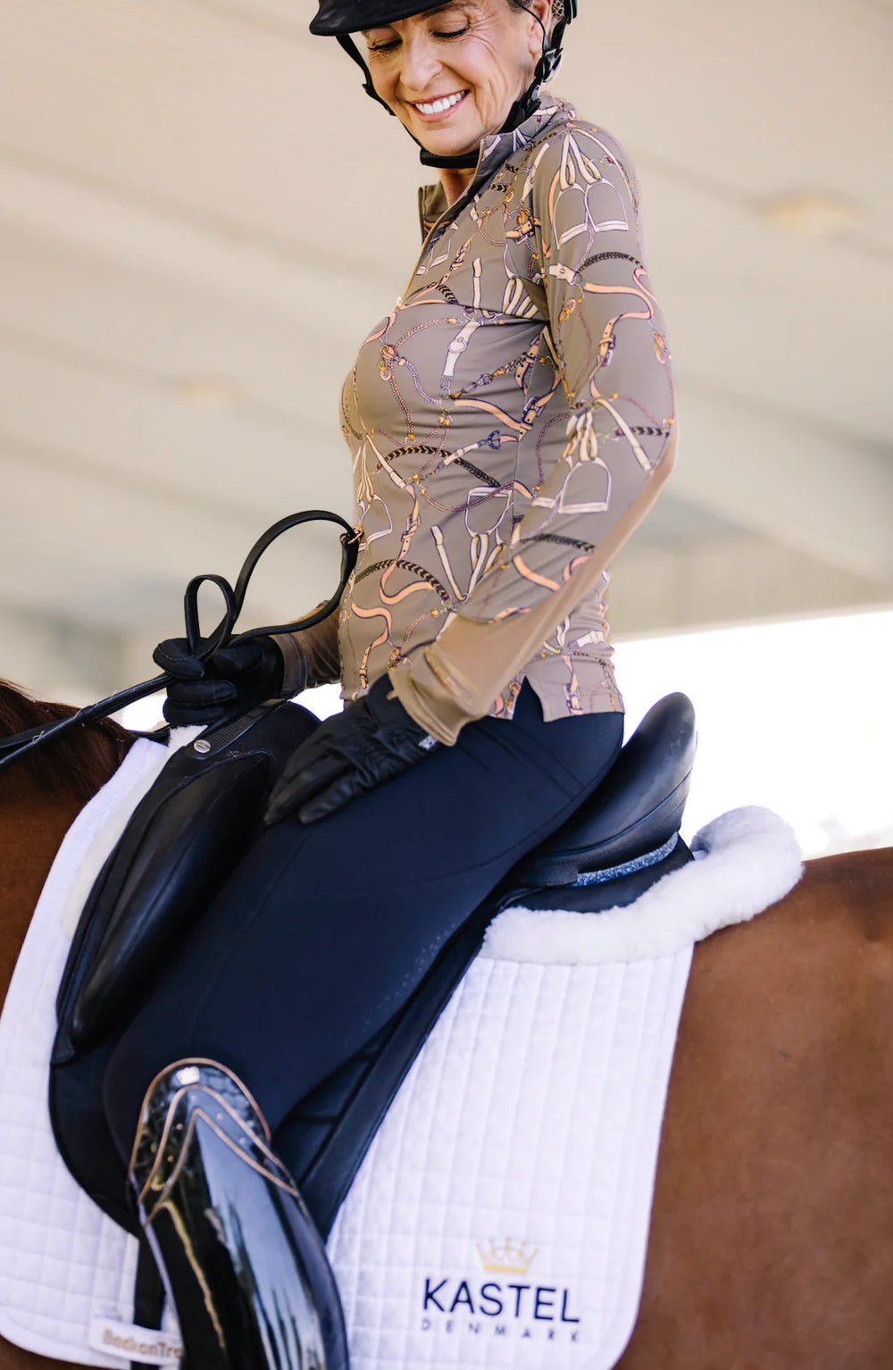 Kastel Denmark Long Sleeve Taupe Belts 1/4 Zip