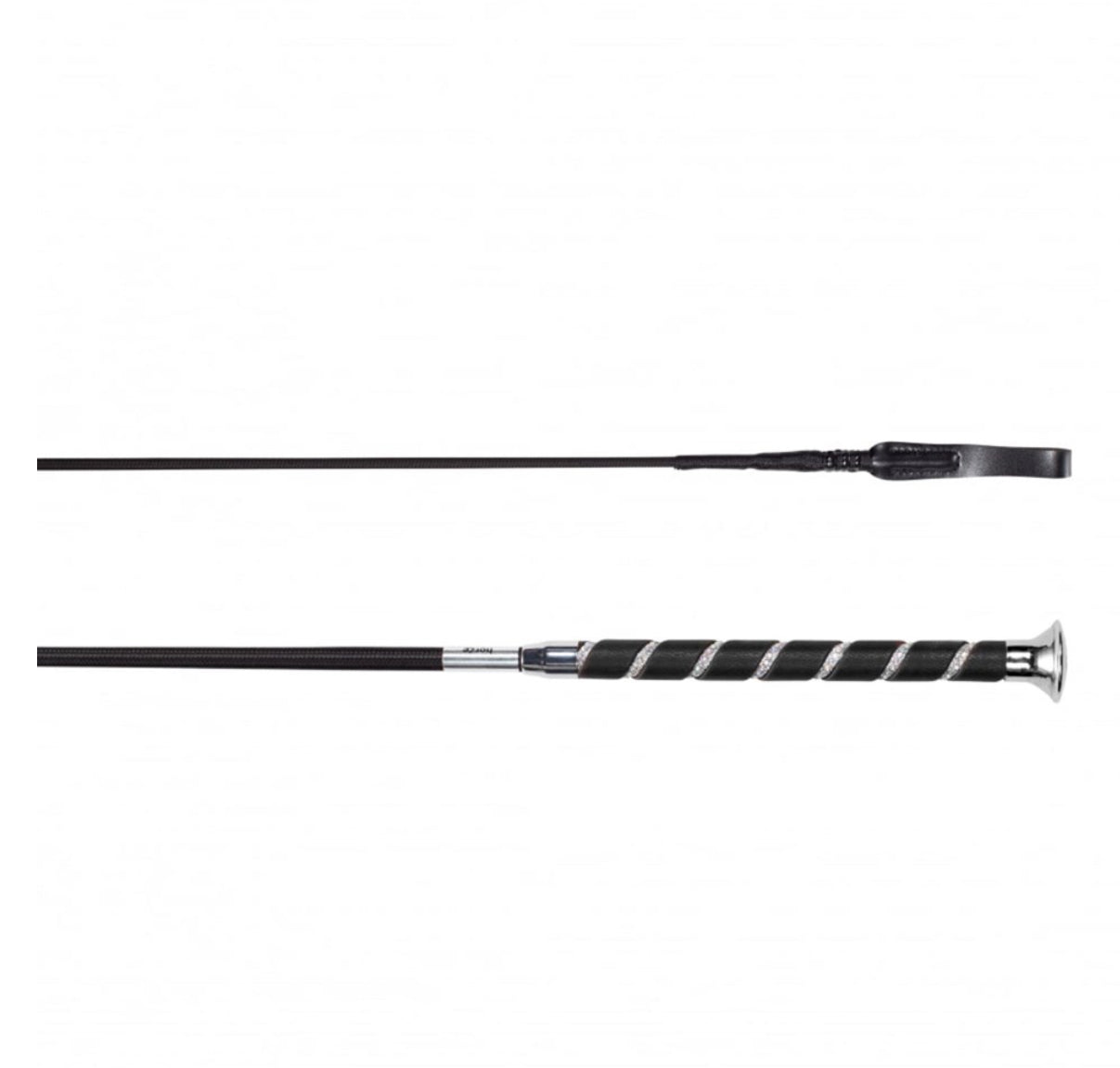Horze Moulin Crystal Dressage Whip Black