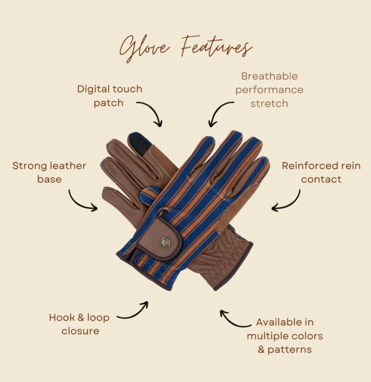 Sixteen Cypress Riding Gloves