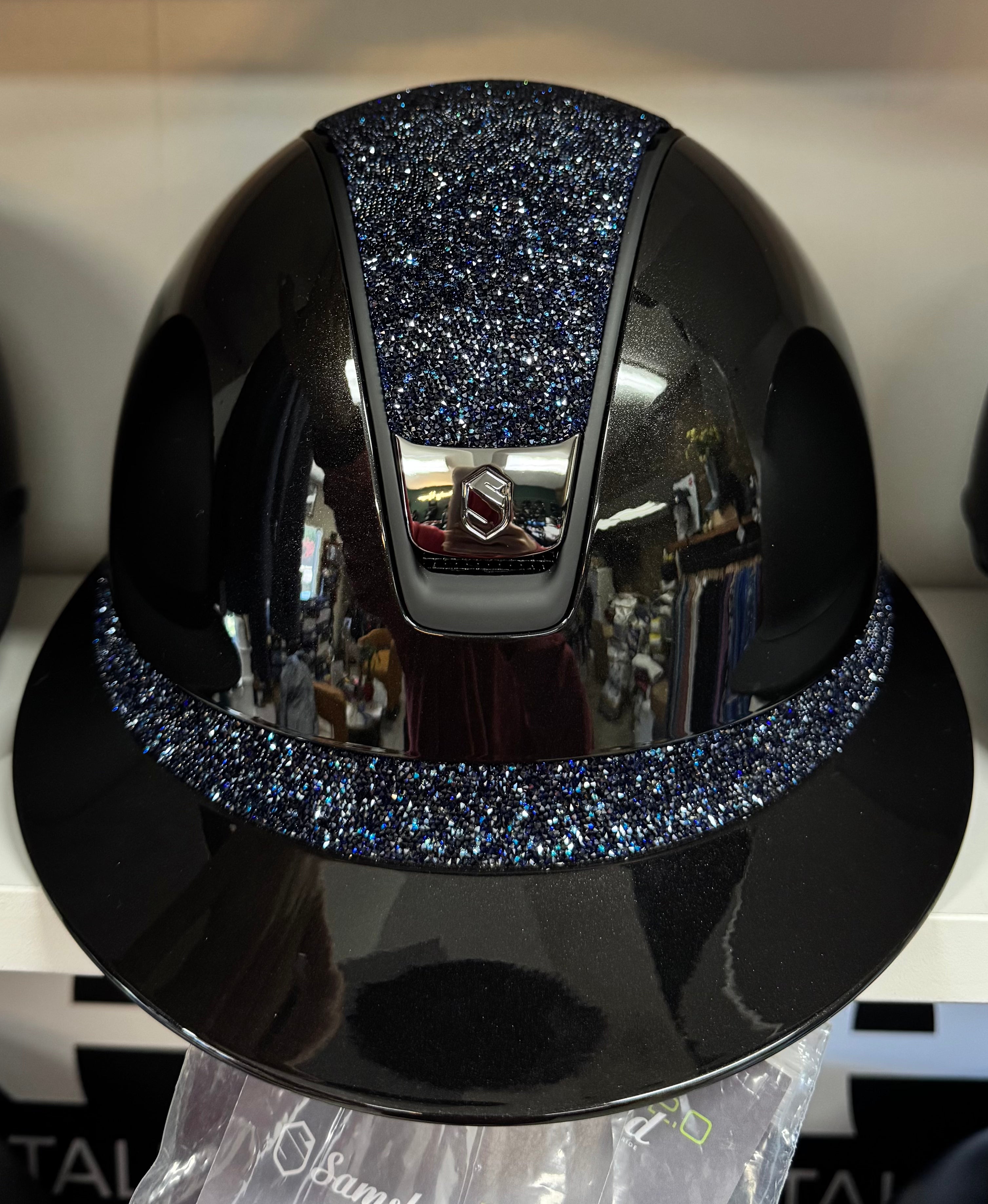 Samshield Custom Miss Shield Glossy Black Ultrafine Rock in Cosmic Nights Helmet L