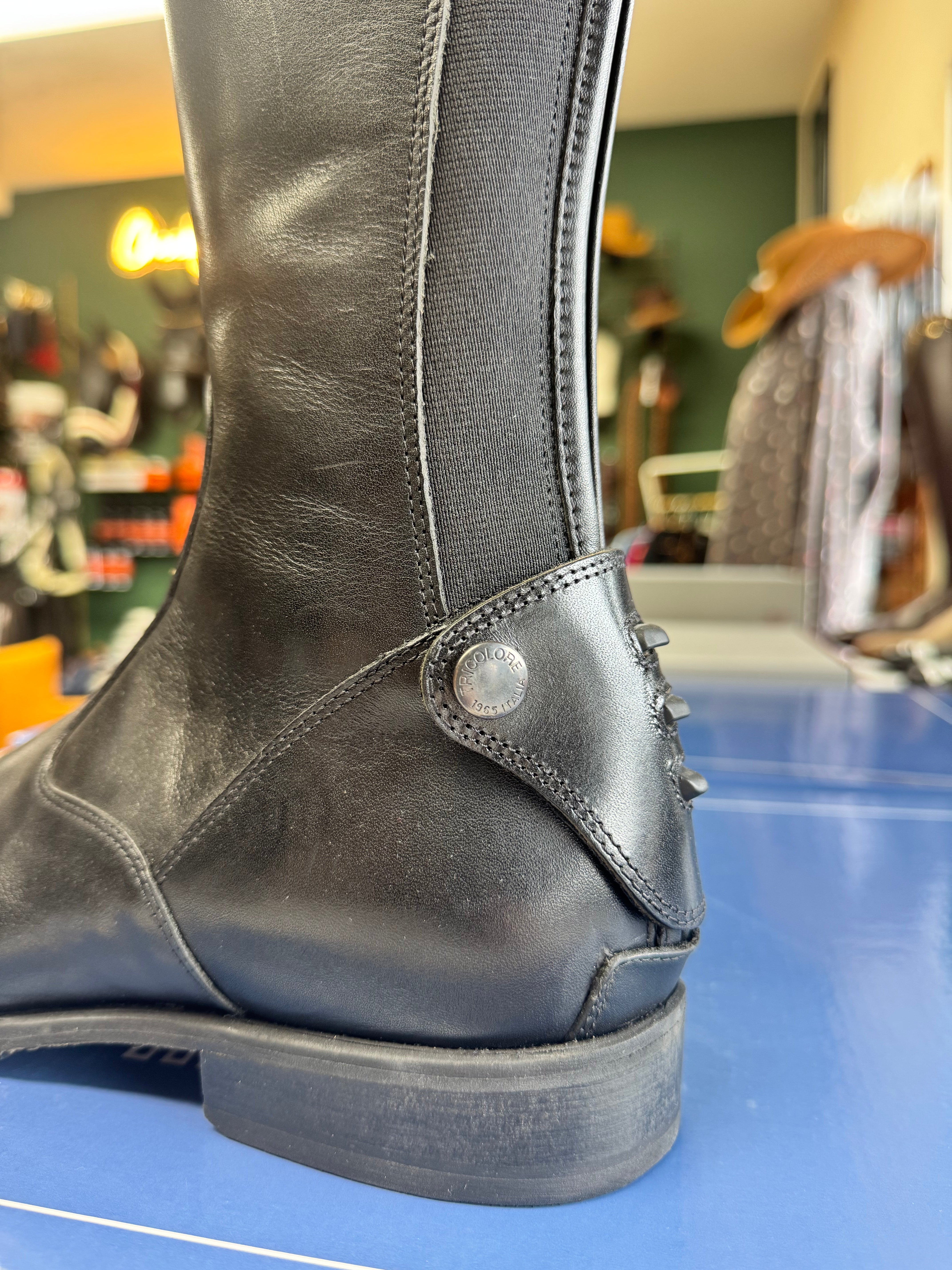 Tricolore 1965 by DeNiro Italo Smooth Black Tall Boot