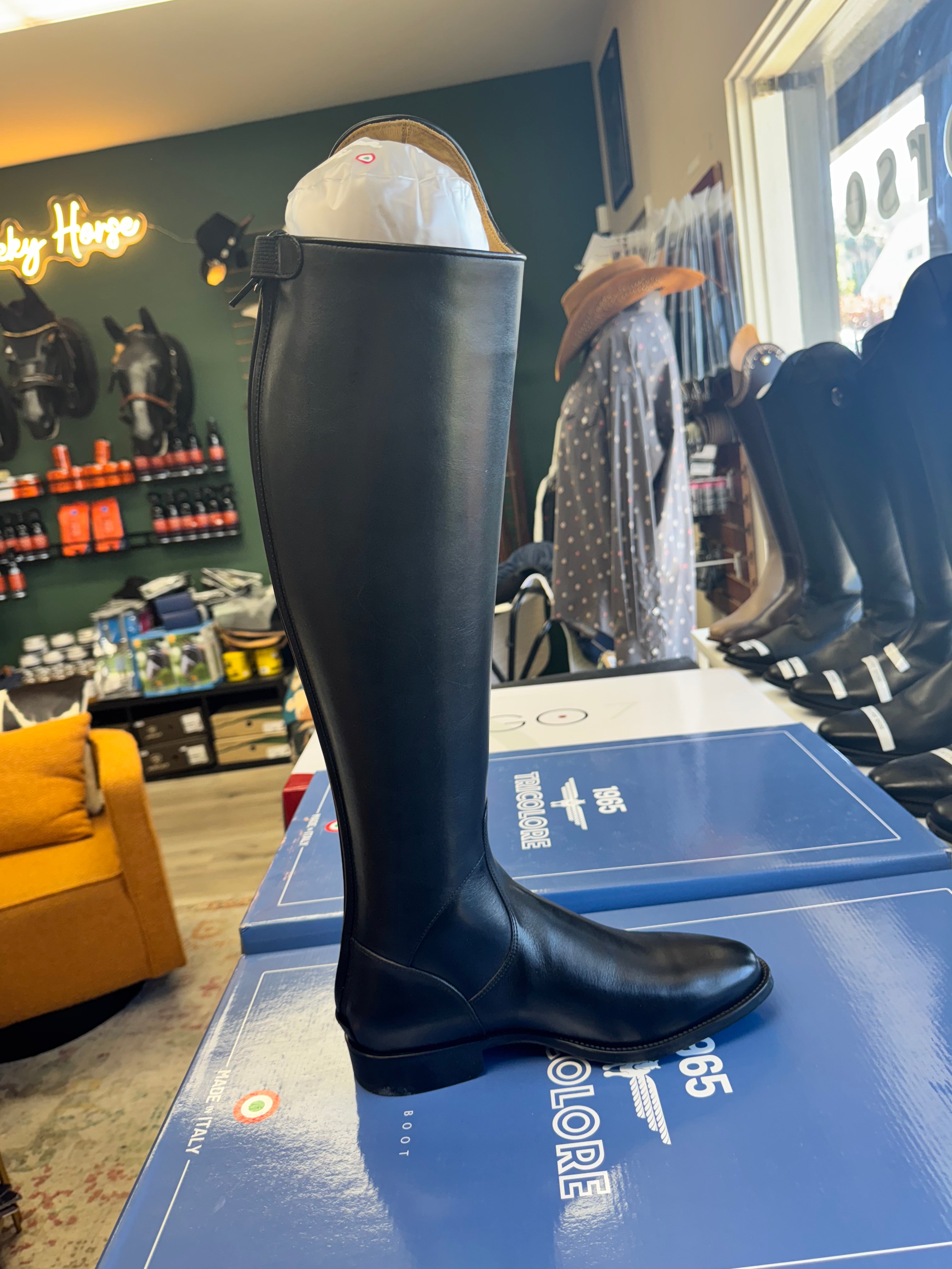 Tricolore 1965 by DeNiro Puro Duo Dressage Boot, Smooth Black