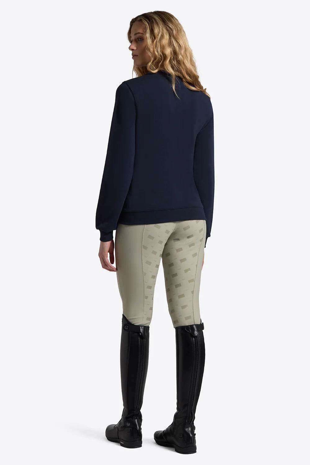 Rider's Gene Women's Crewneck Sweater w/print - Navy
