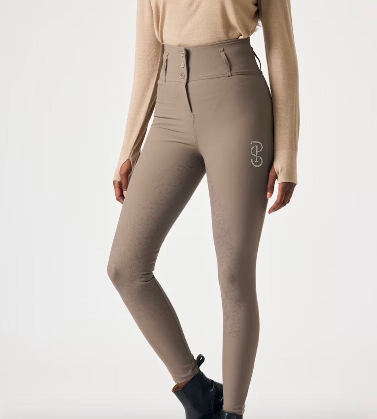 PS of Sweden Charlottle Full Grip Dressage Breeches Dark Truffle