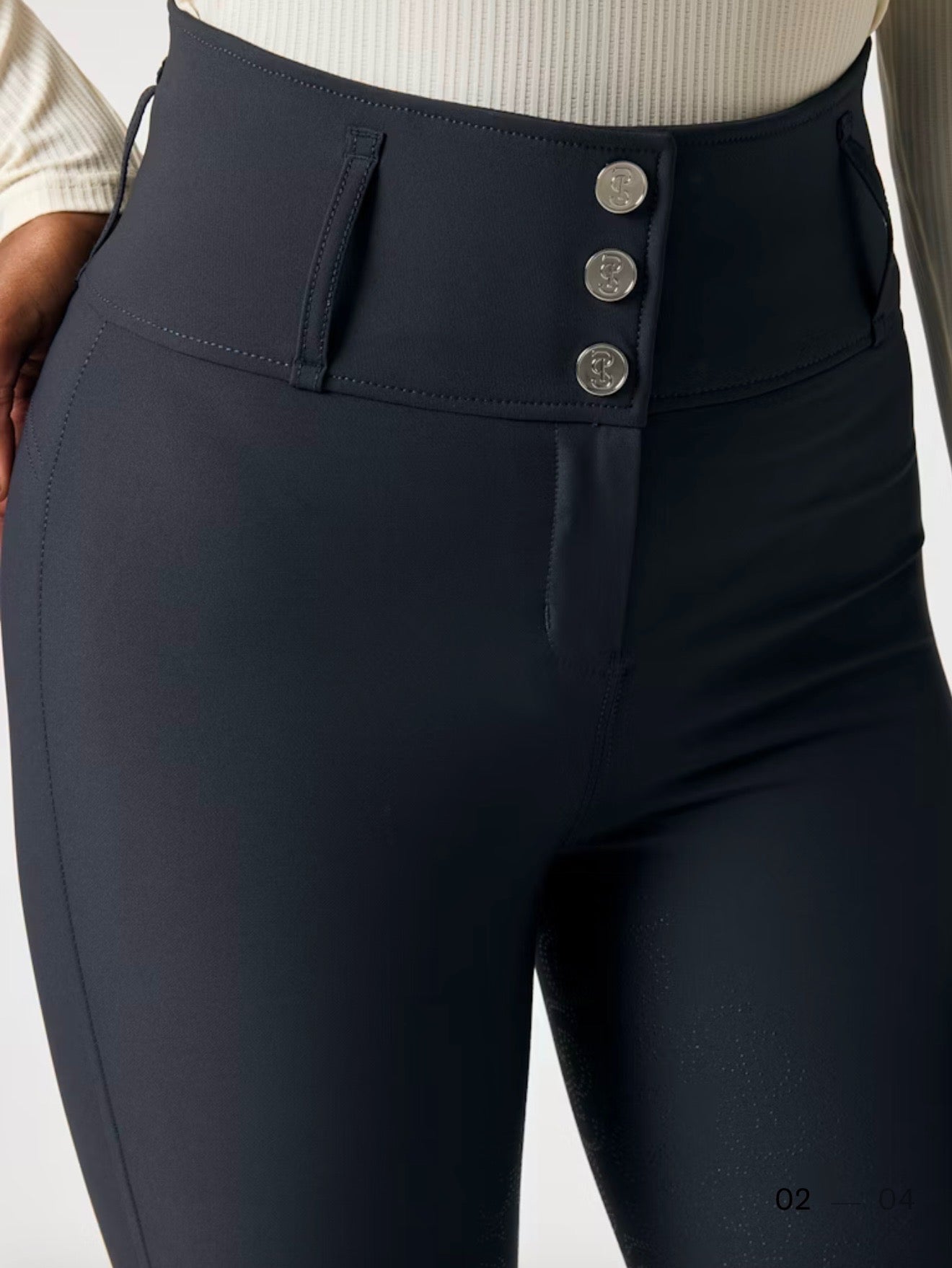 PS of Sweden Charlottle Full Grip Dressage Breeches Navy