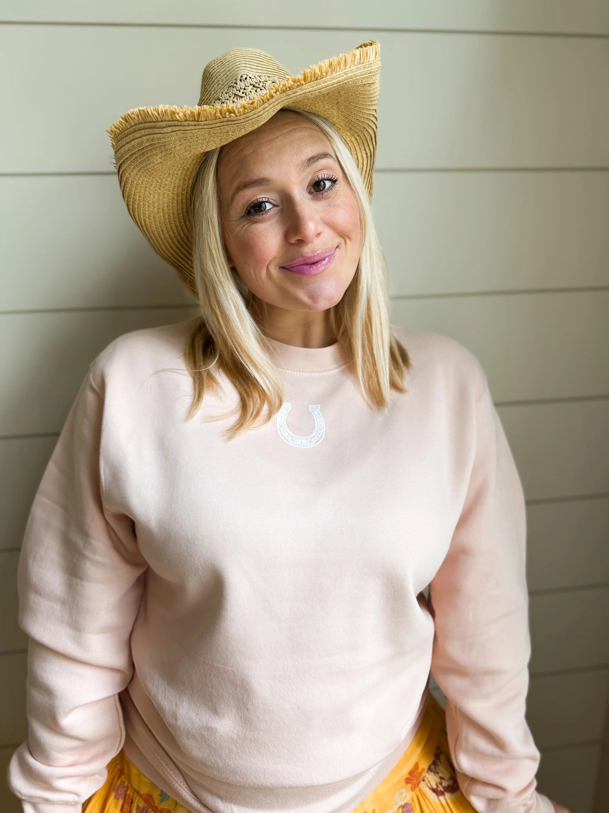 Bridle Up Hope Blushing Horseshoe Sweatshirt