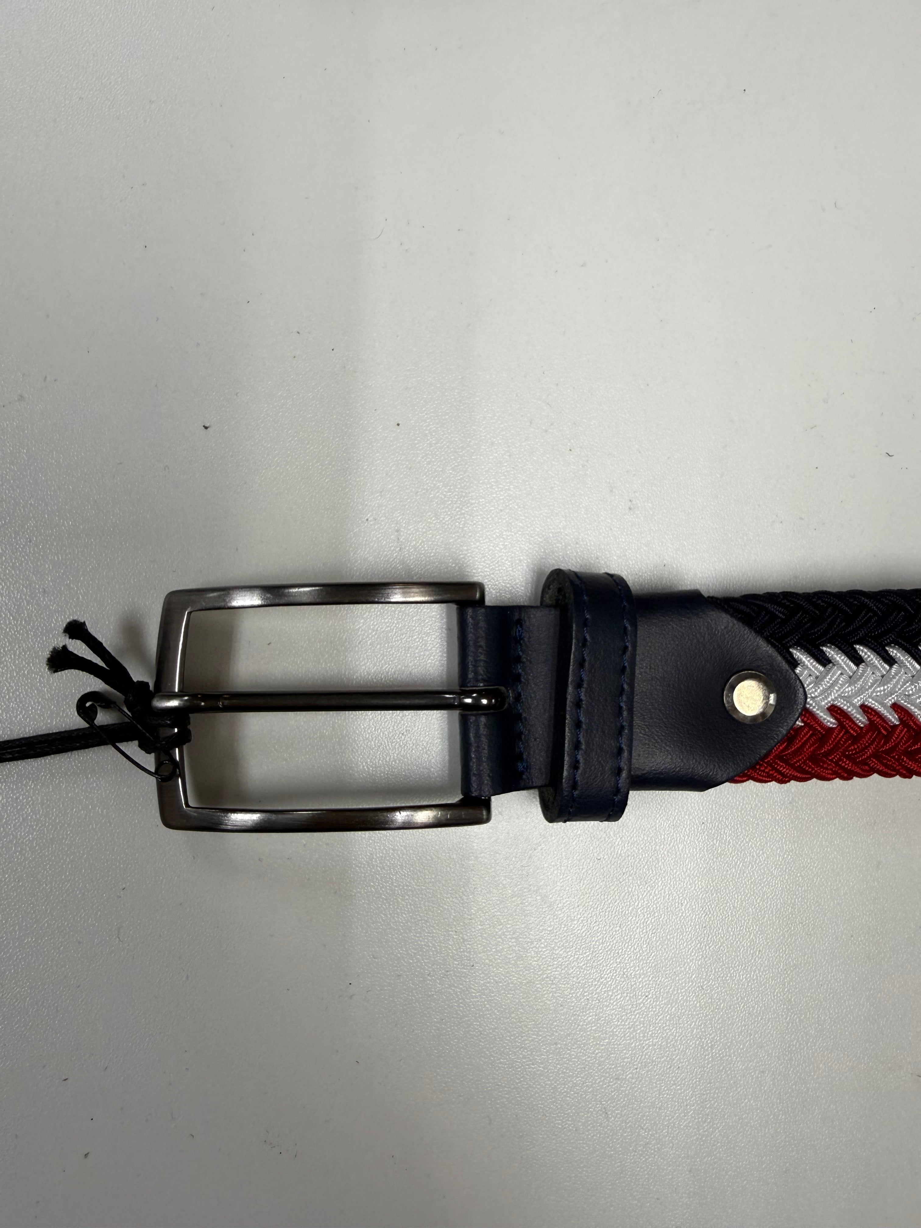 CT Womens 3 Color Elastic Belt Red/White/Navy M