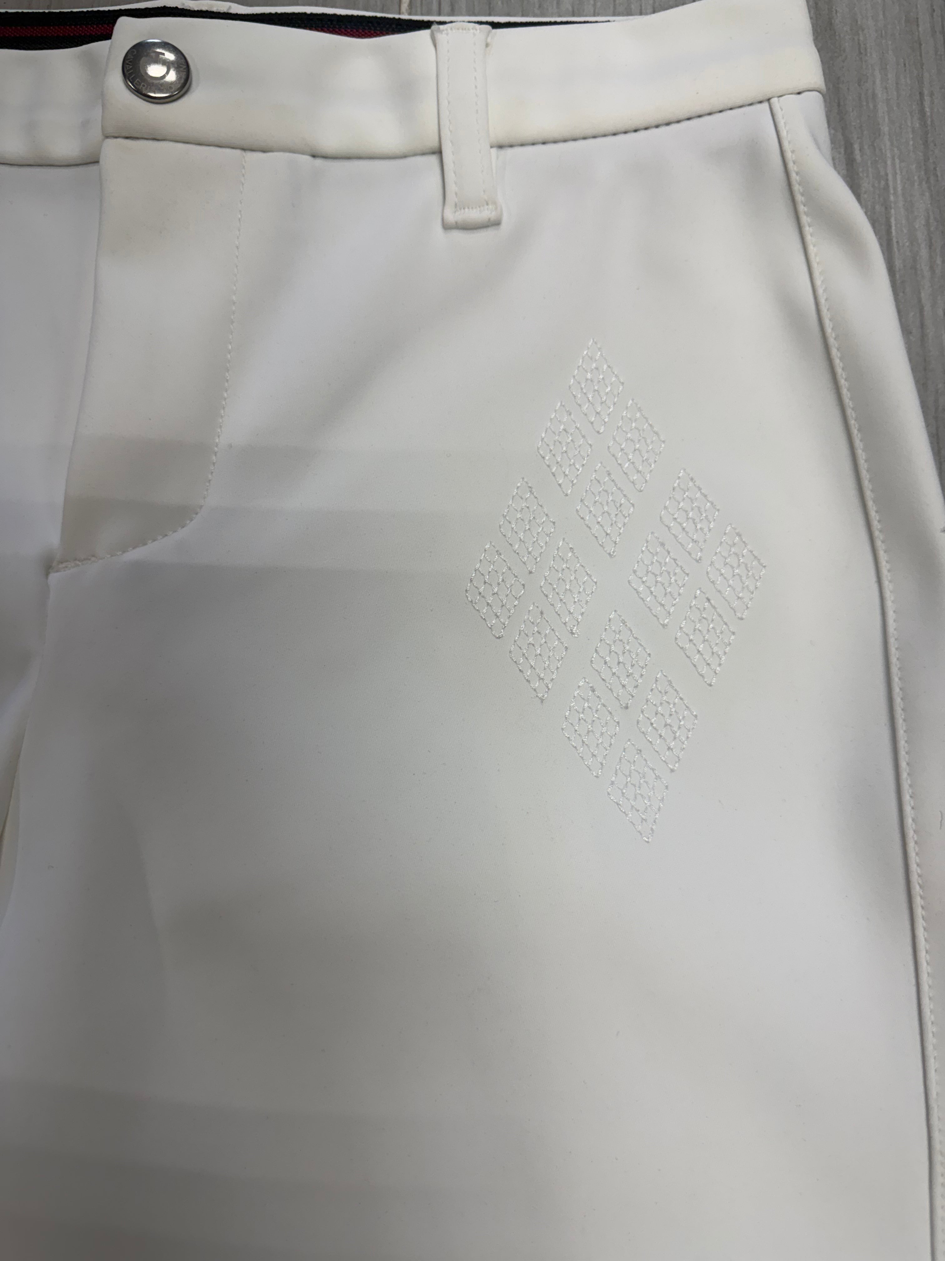 CT Embroidered Rhombi Breeches White 12