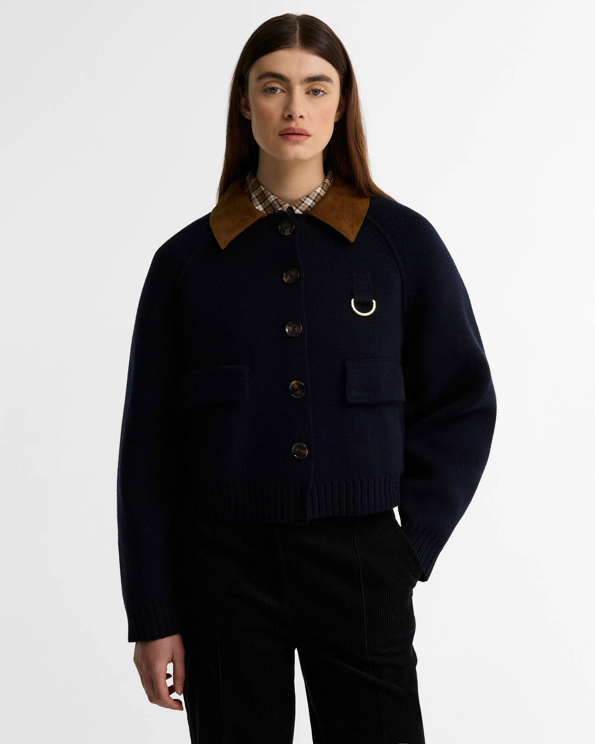 Barbour Alverstone Knitted Cardigan - navy