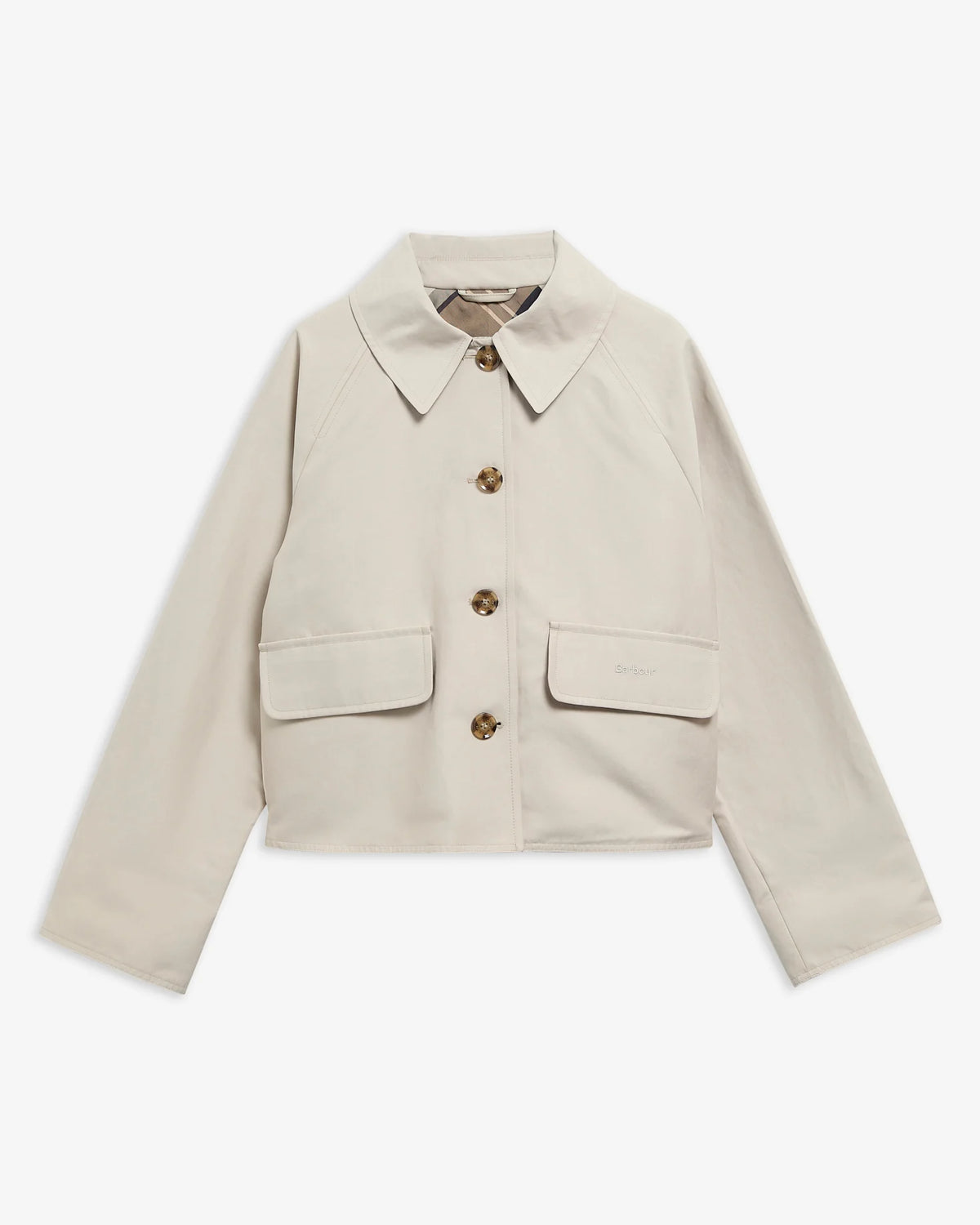 Barbour Delilah Checked Showerproof Jacket - birchwood dress