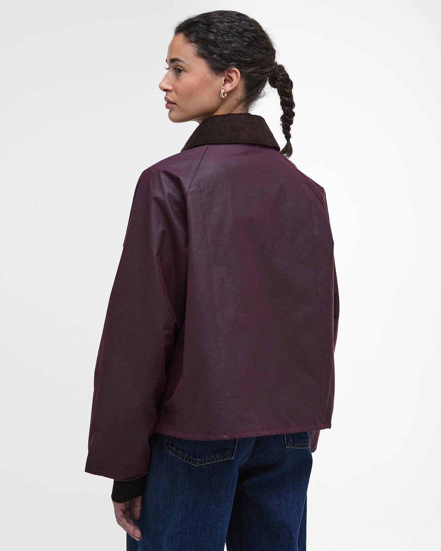 Barbour Arlene Wax Jacket Merlot/Muted Tartan