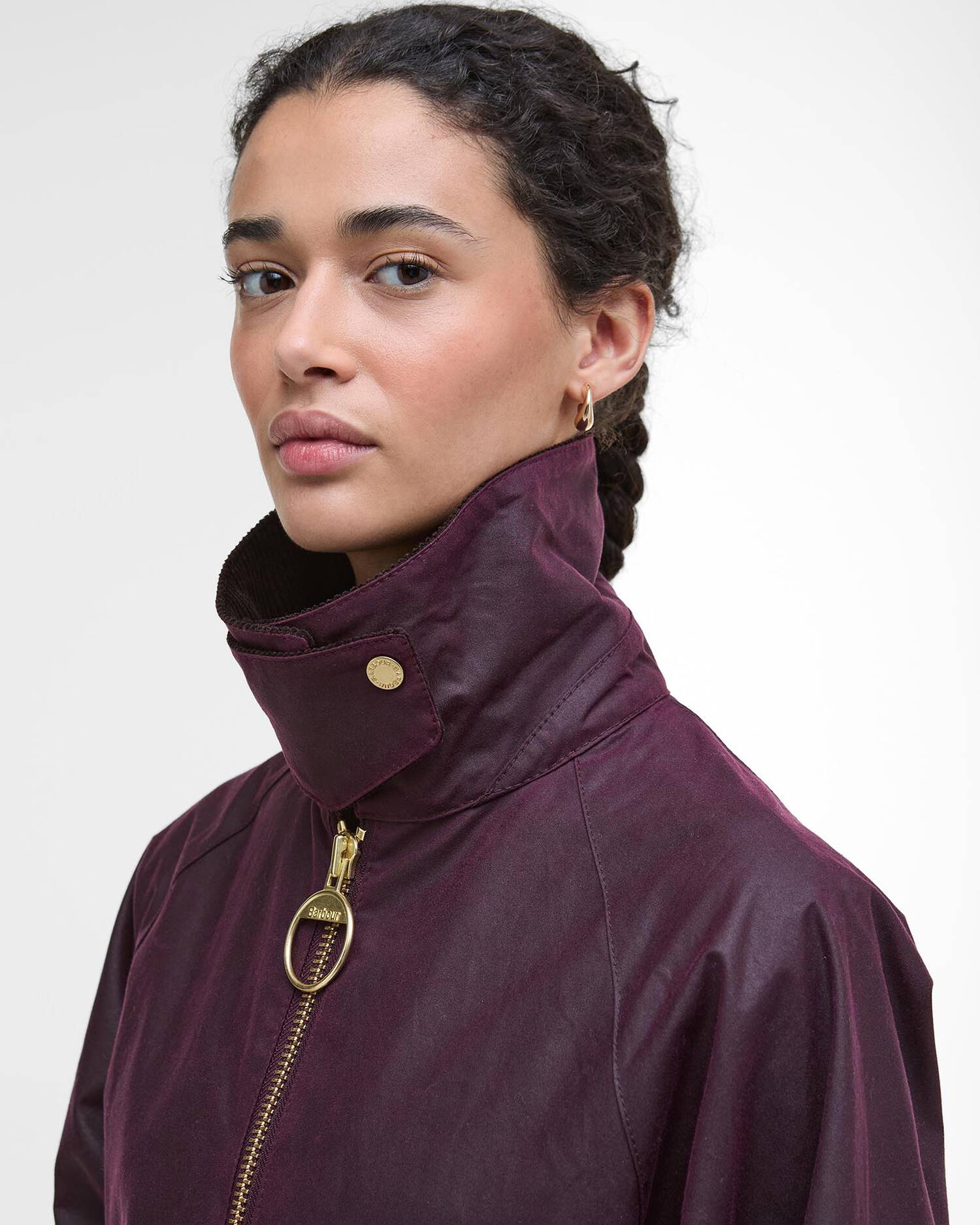 Barbour Arlene Wax Jacket Merlot/Muted Tartan