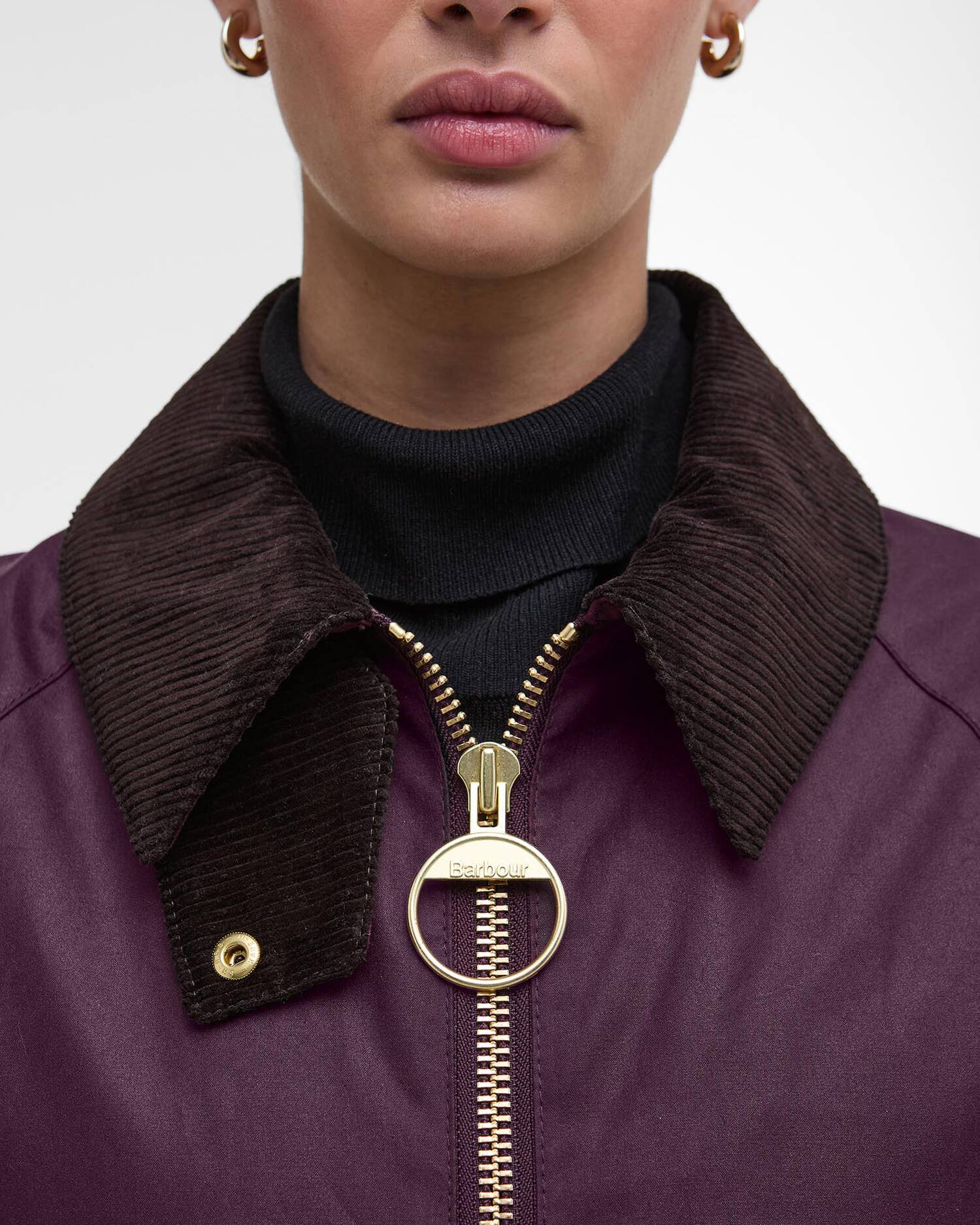 Barbour Arlene Wax Jacket Merlot/Muted Tartan