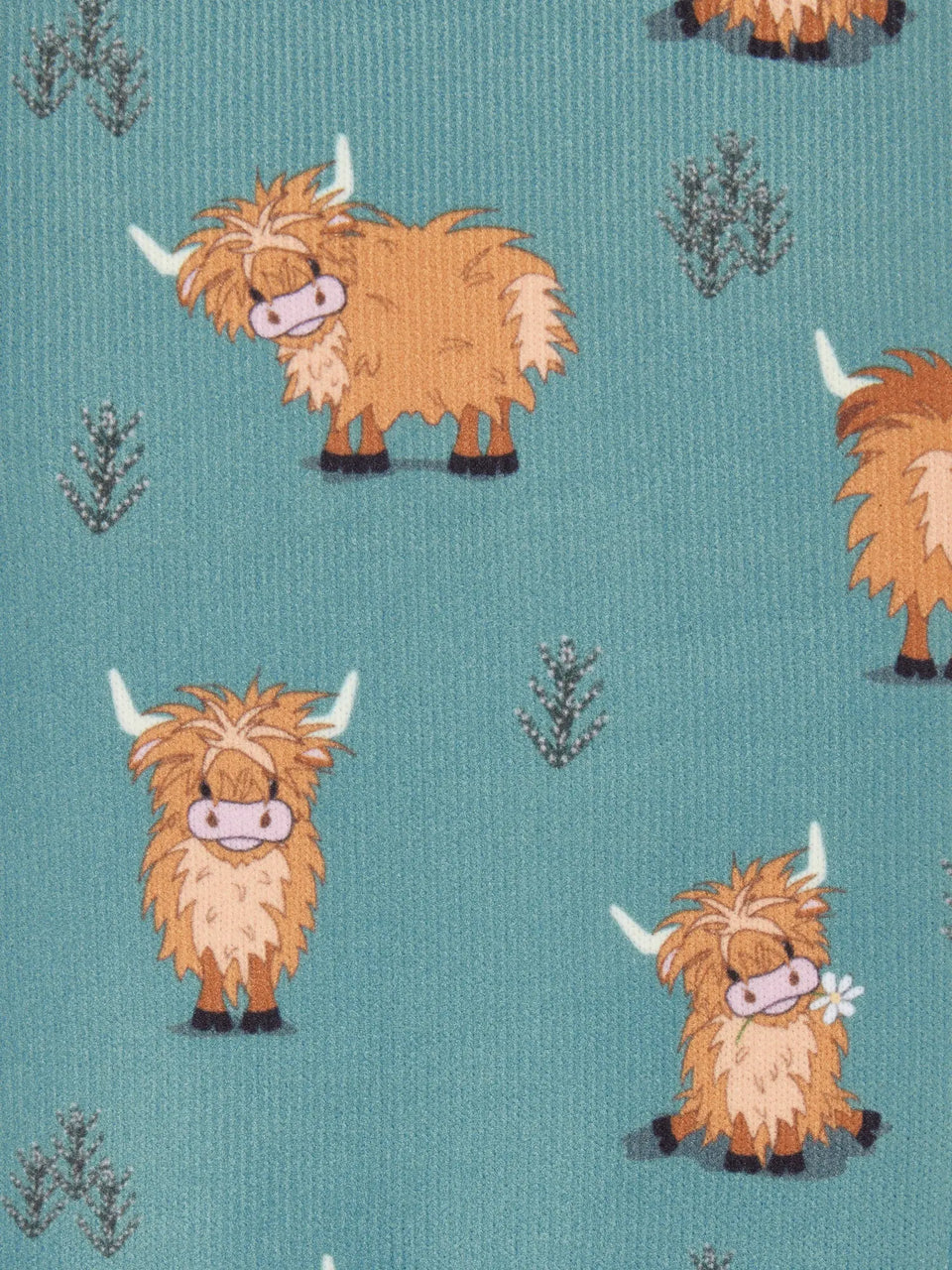 LeMieux Footsie Socks - Highland Cow/Aloe