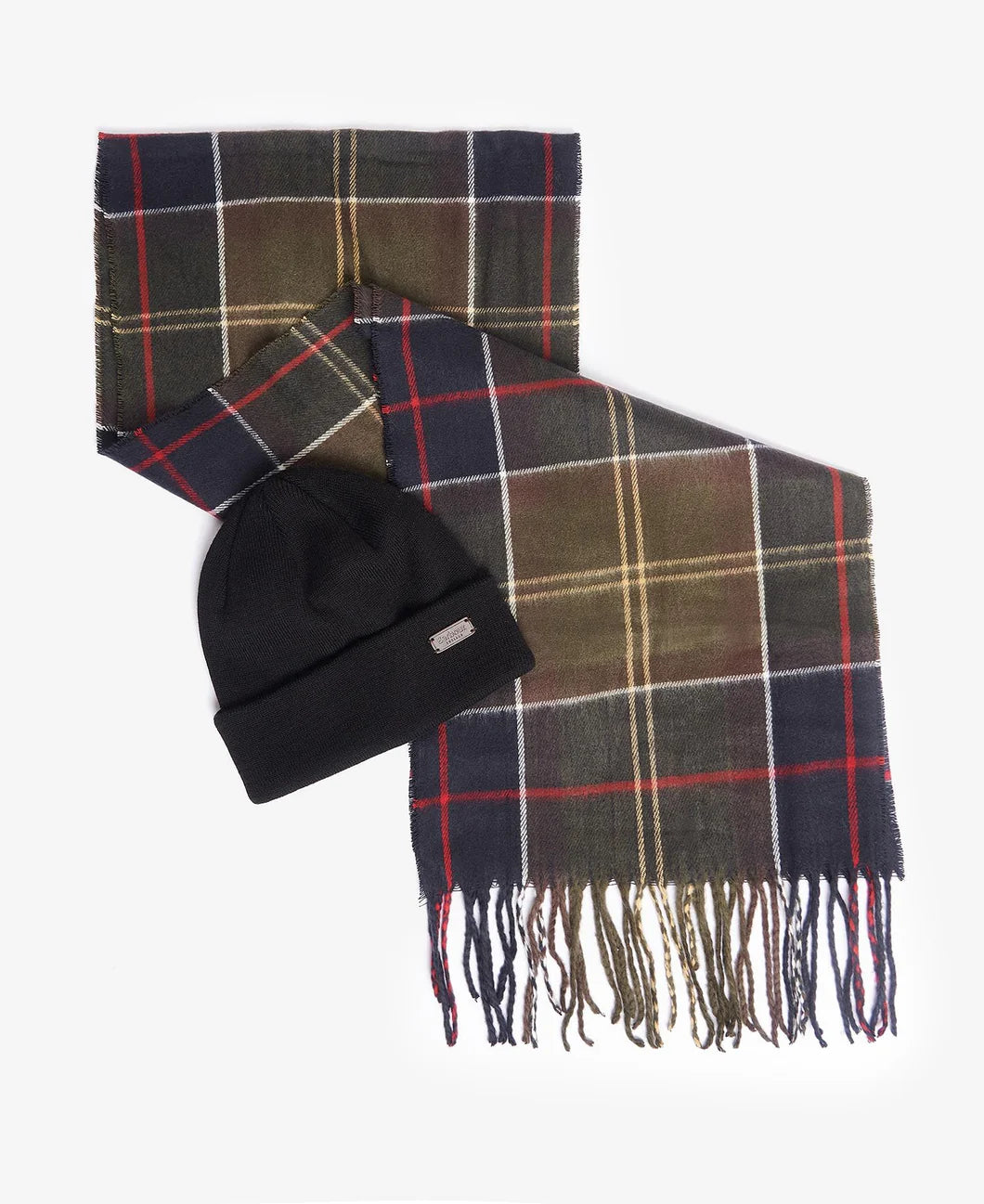 Barbour Swinton Beanie & Galingale Scarf Gift Set