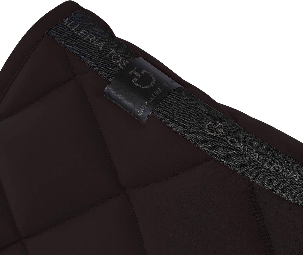 Cavalleria Toscana Diamond Quilted Jersey Jumping Saddle Pad - Espresso