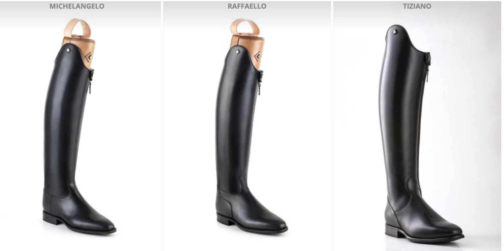 Deniro Dressage boot shell comparisons