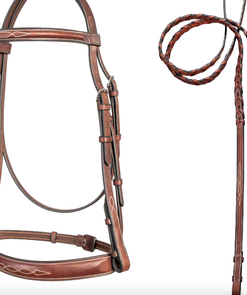 Arc De Triomphe Tribute Bridle with Raised Fancy Reins Regular Crown