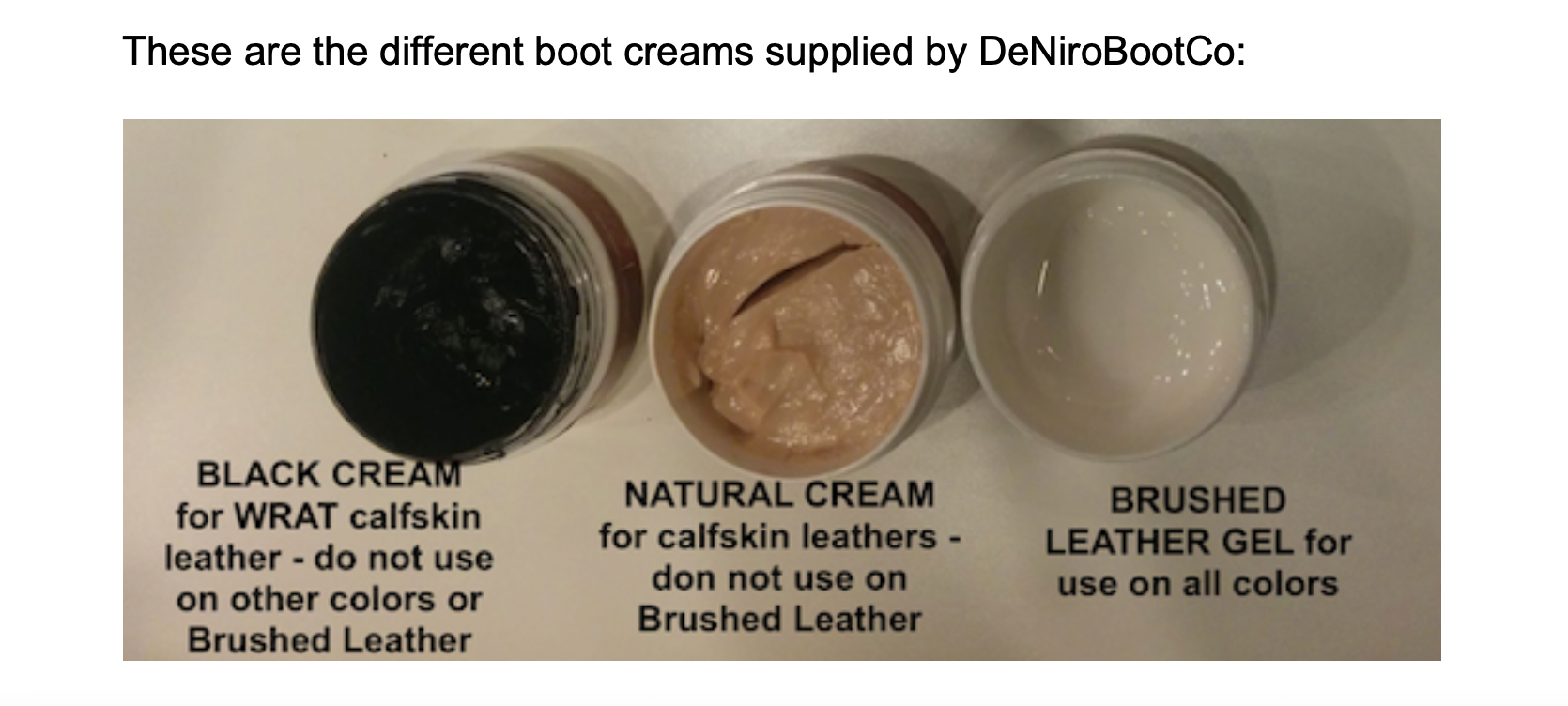 DeNiro Boot Polish Nourishng Cream