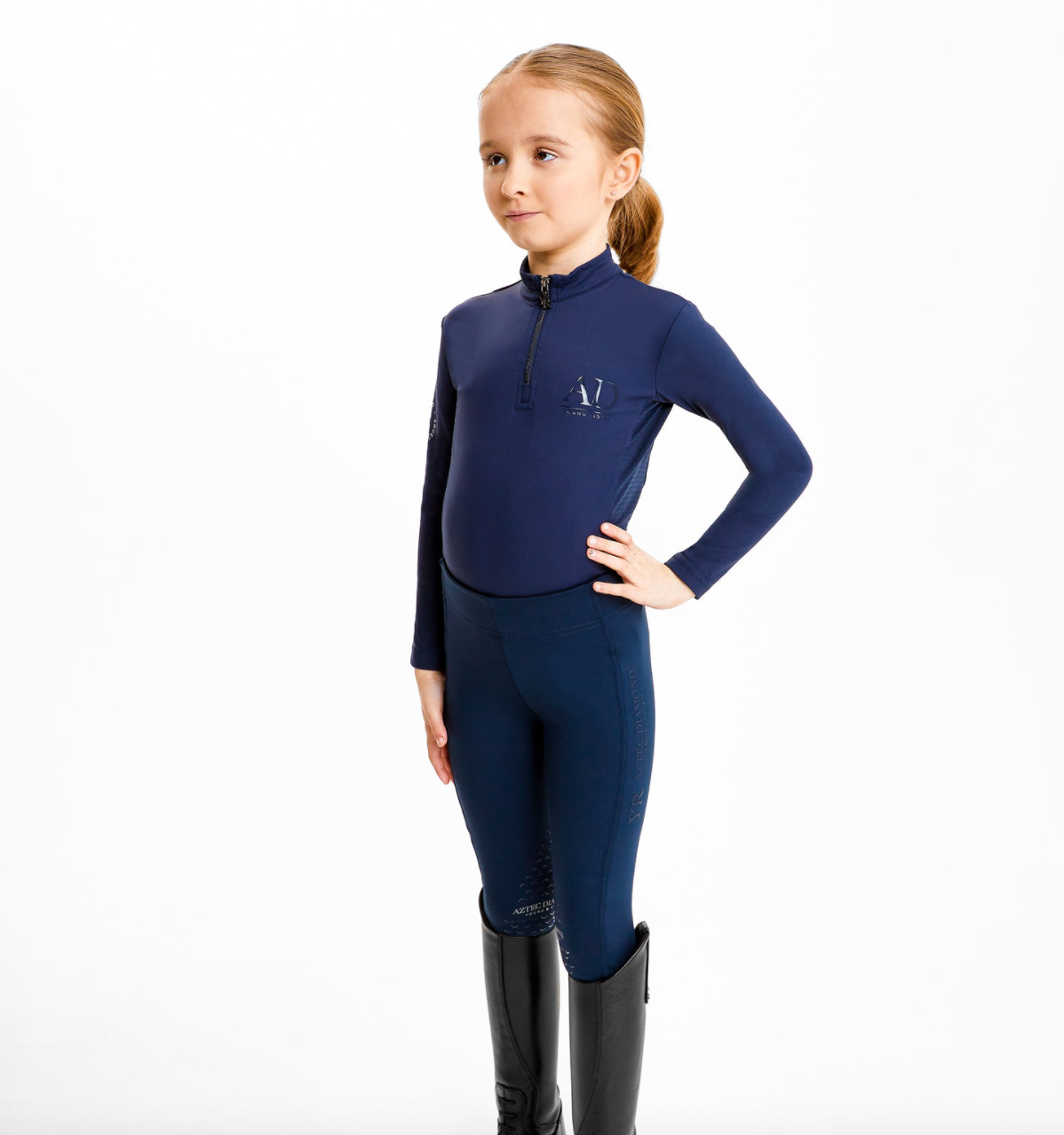 Aztec Diamond Kids Longsleeve YR Base Layer Navy