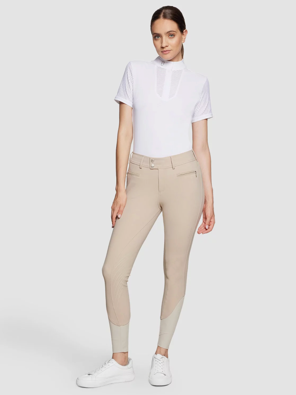 Samshield Ladies Clotilde Knee Patch Breech in Sand