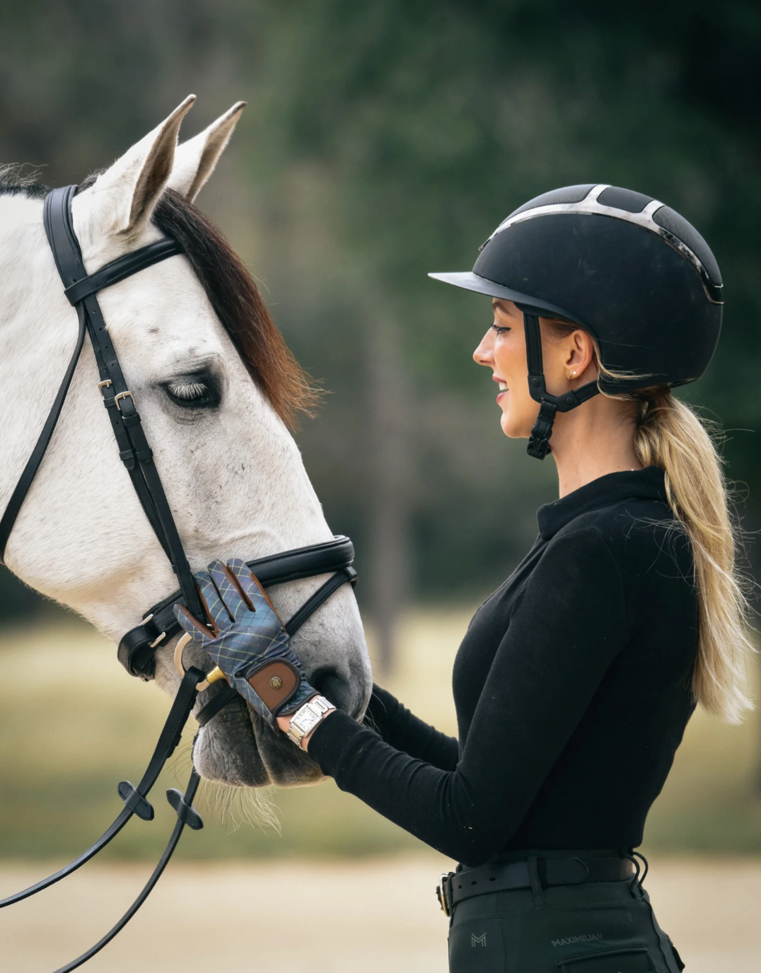 Sixteen Cypress Riding Gloves, Field Plaid