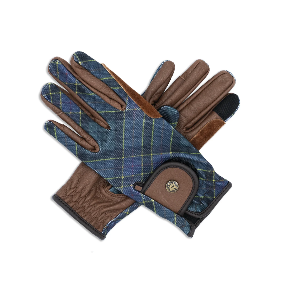 Sixteen Cypress Riding Gloves, Field Plaid