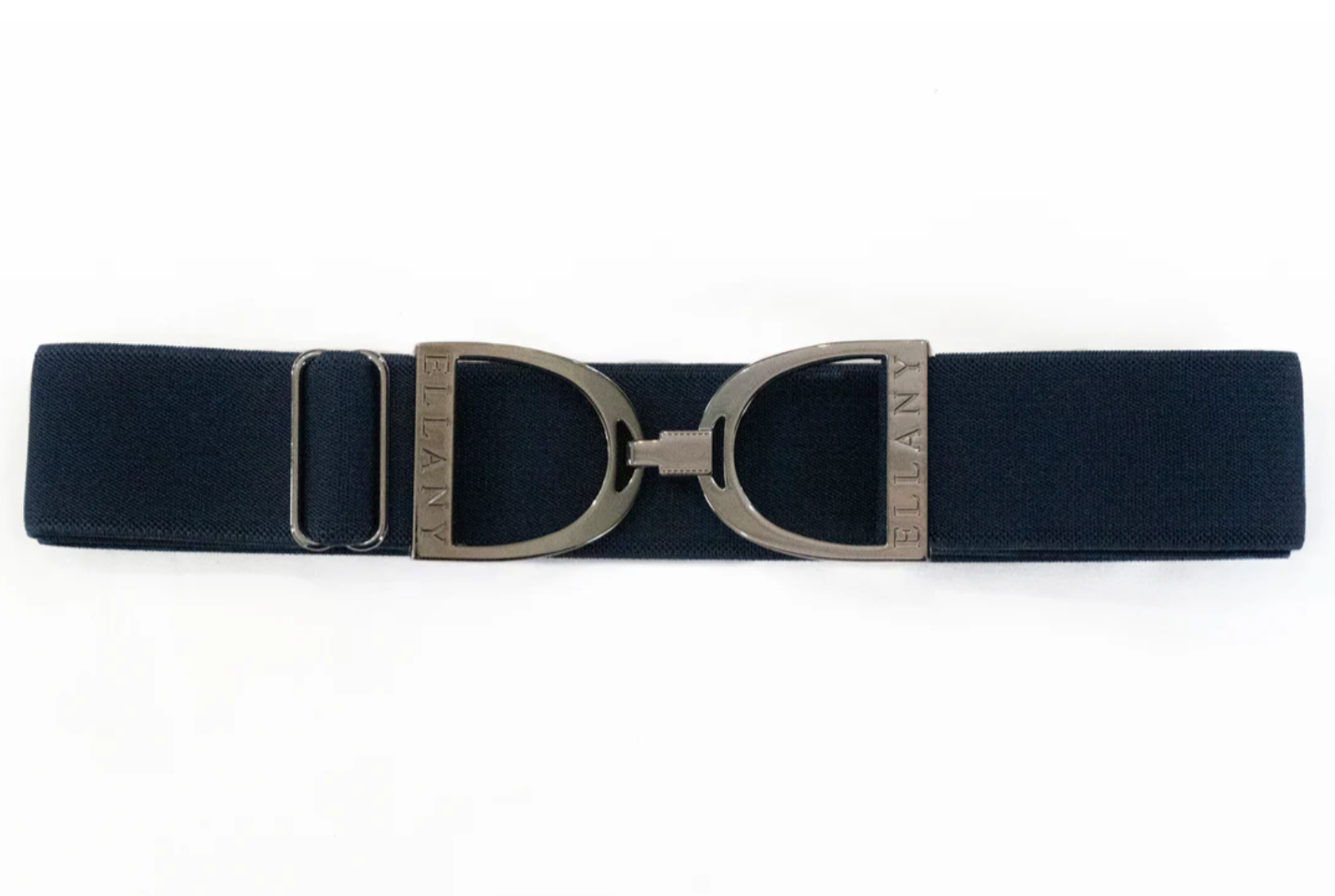 Huston x Ellany Navy - 1.5" Gunmetal Stirrup Elastic Belt