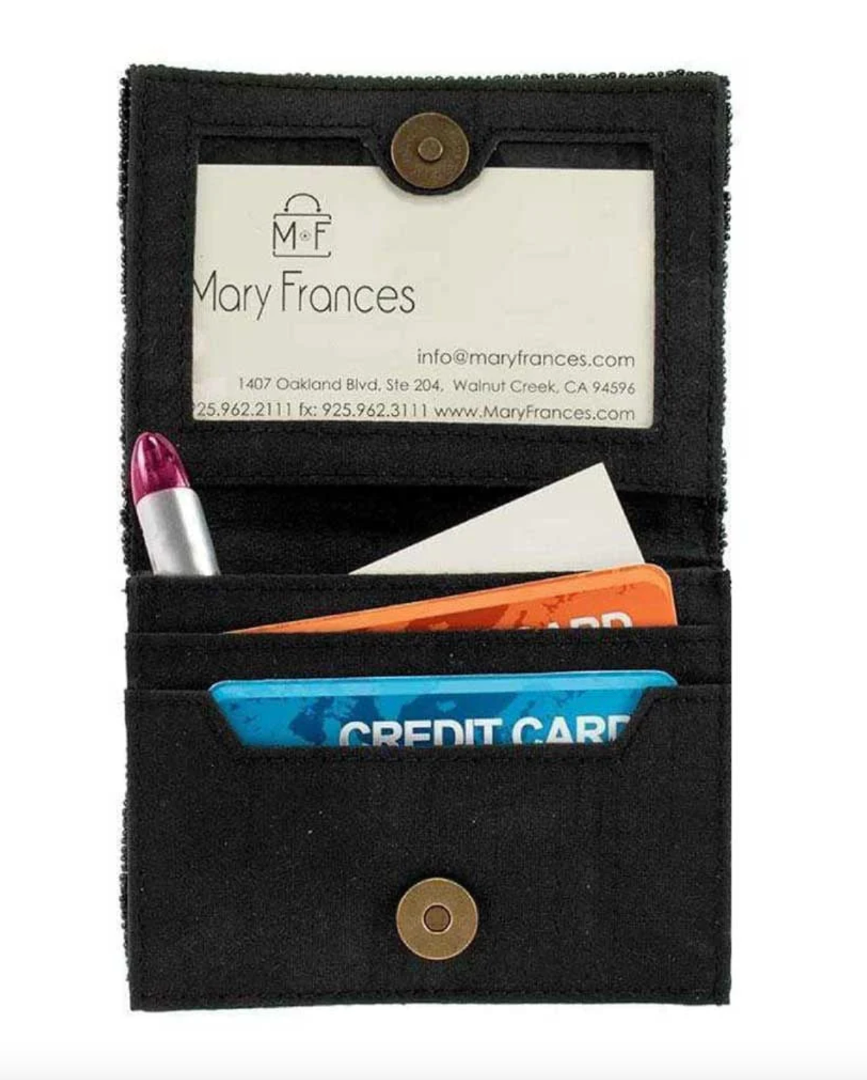 Mary Frances Wing It Beaded Card Holder Wallet