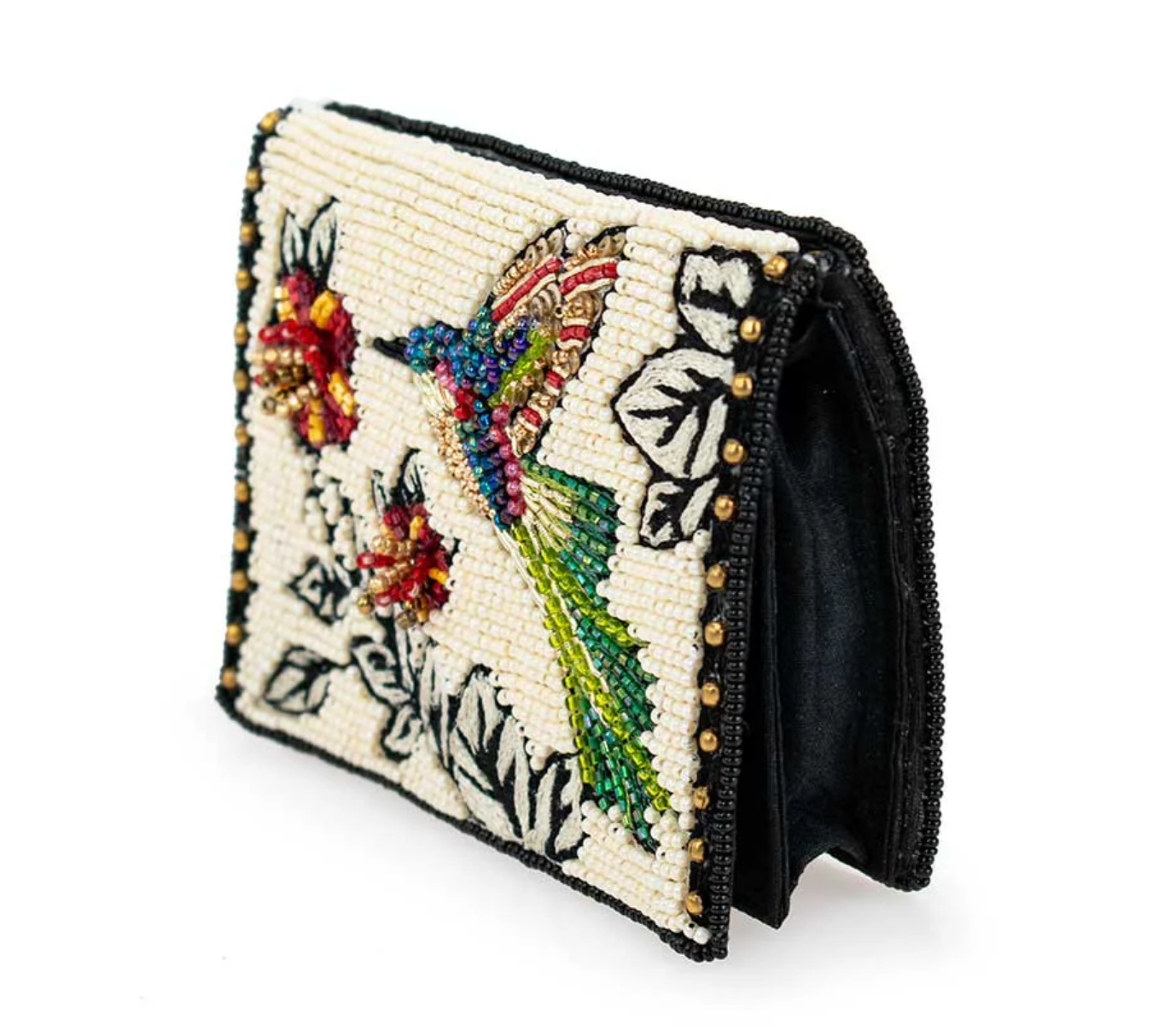 Mary Frances Wing It Beaded Card Holder Wallet