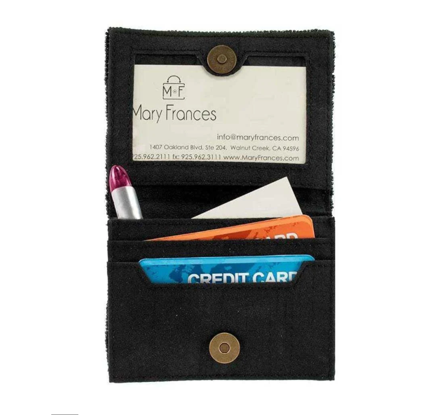 Mary Frances Beaded Wallet Card Holder Bee Awesome
