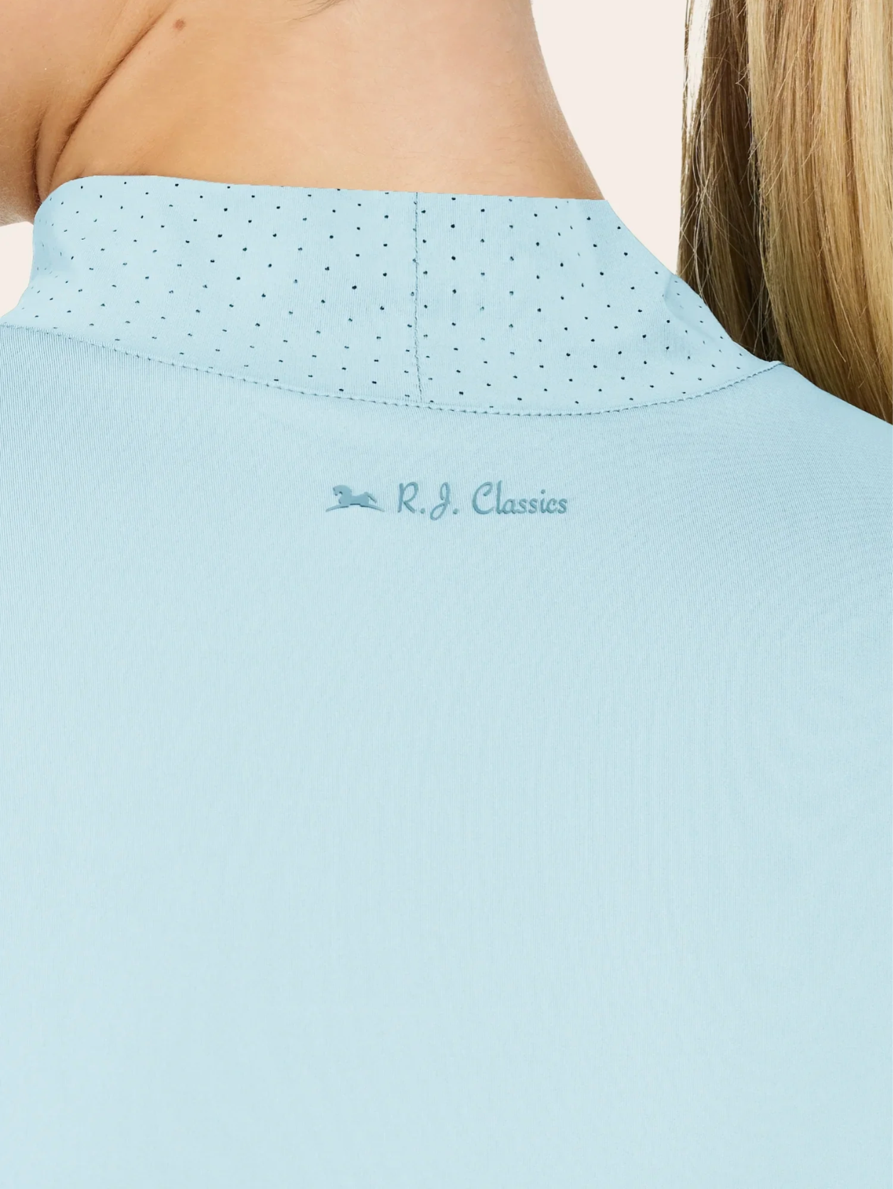 RJ Classics Jemma Mock Neck Long Sleeve Shirt - Summer Sky