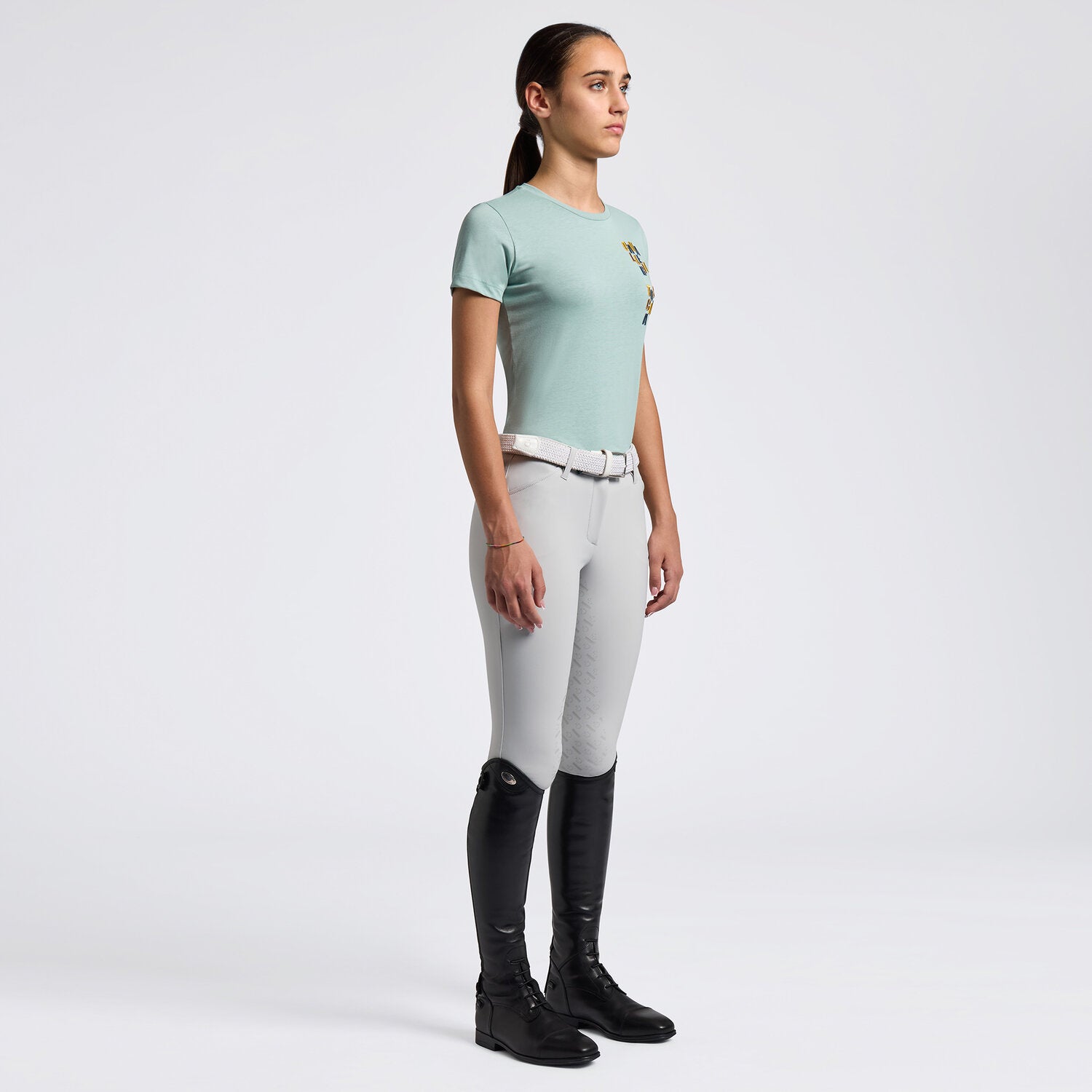 CT Cotton T Shirt w Multicolor Embroidery Logo Mint 12