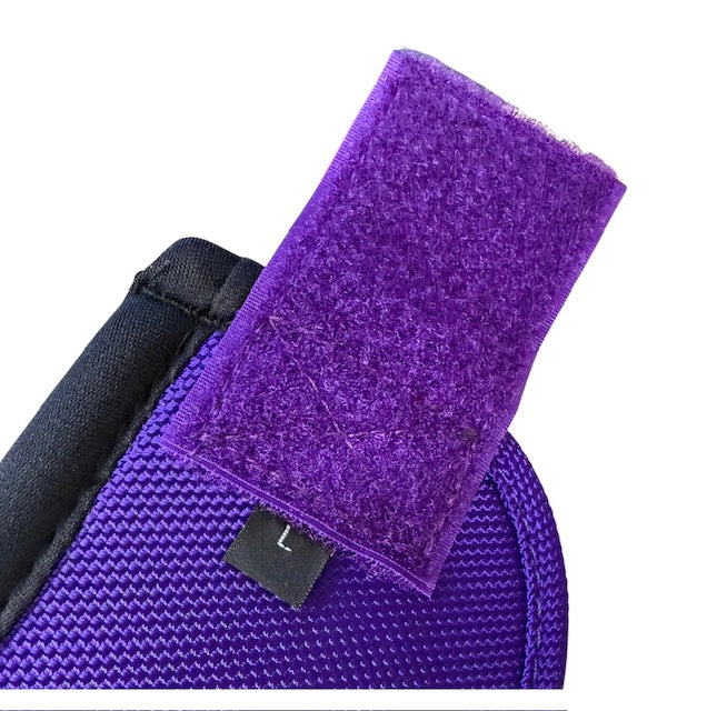 NEW TGW Riding No-Turn Horse Bell Boots Pair - Deep Purple, Large