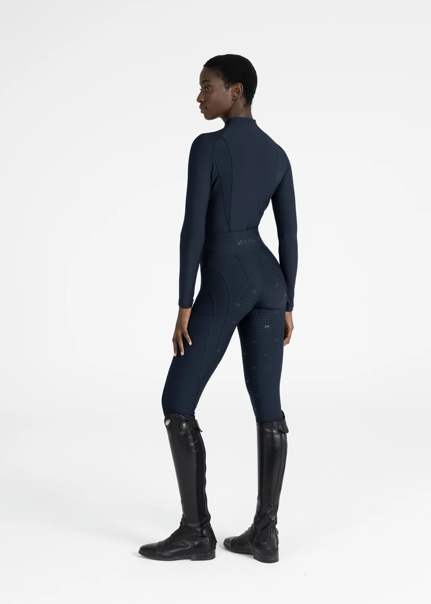 Maximilian Equestrian Outline Riding Leggings - Atlantic