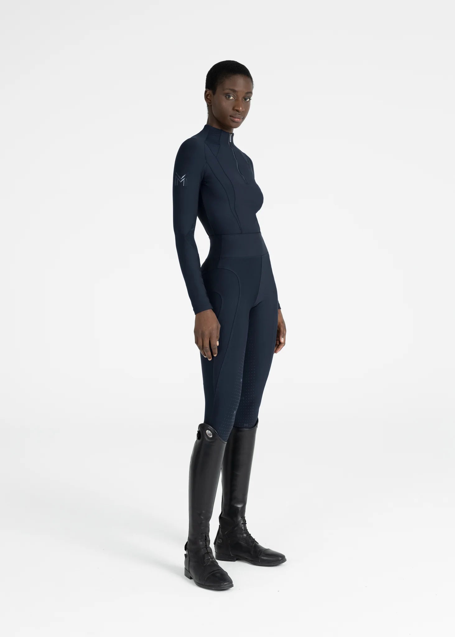 Maximilian Equestrian Outline Riding Leggings - Atlantic