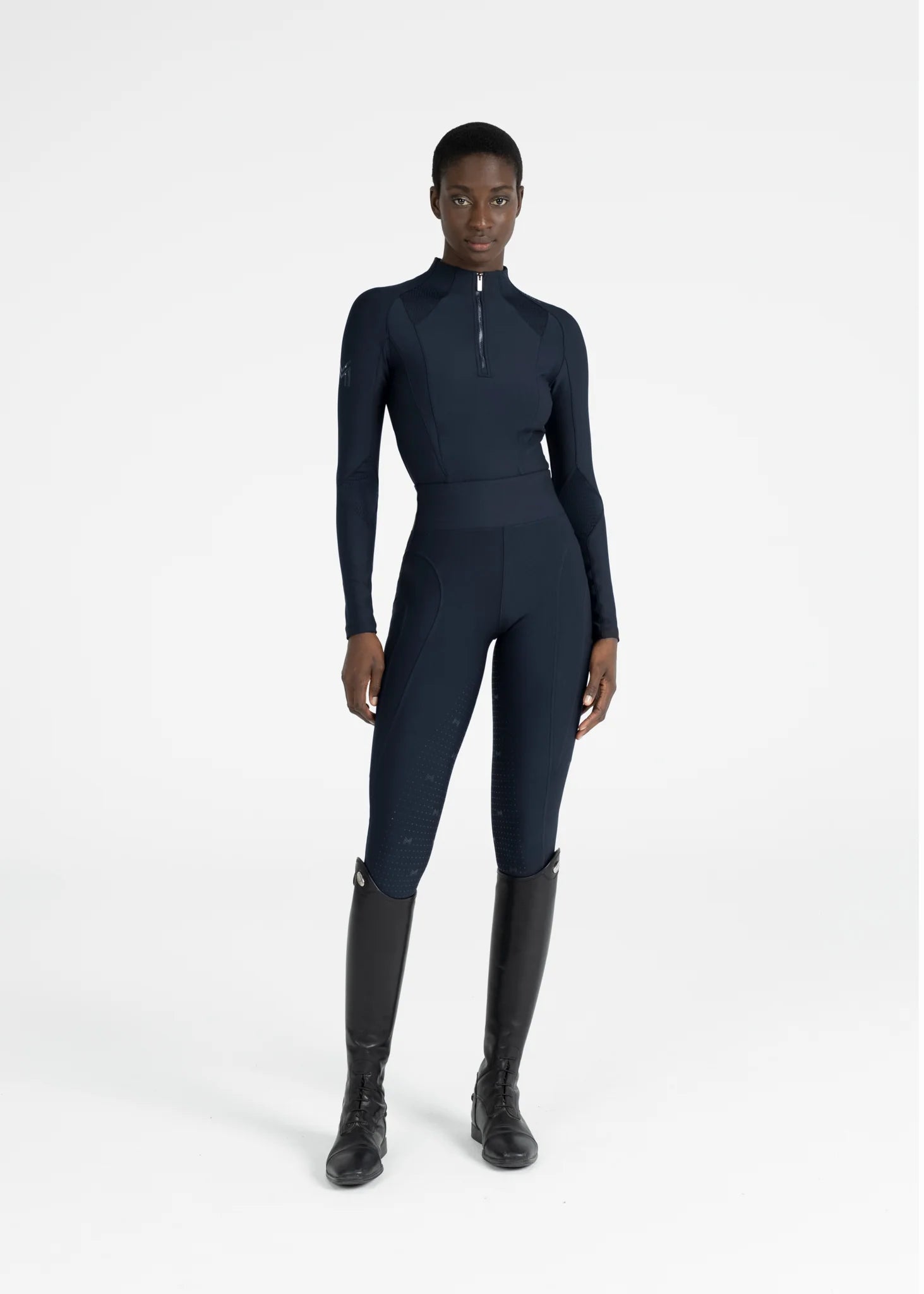 Maximilian Equestrian Outline Riding Leggings - Atlantic