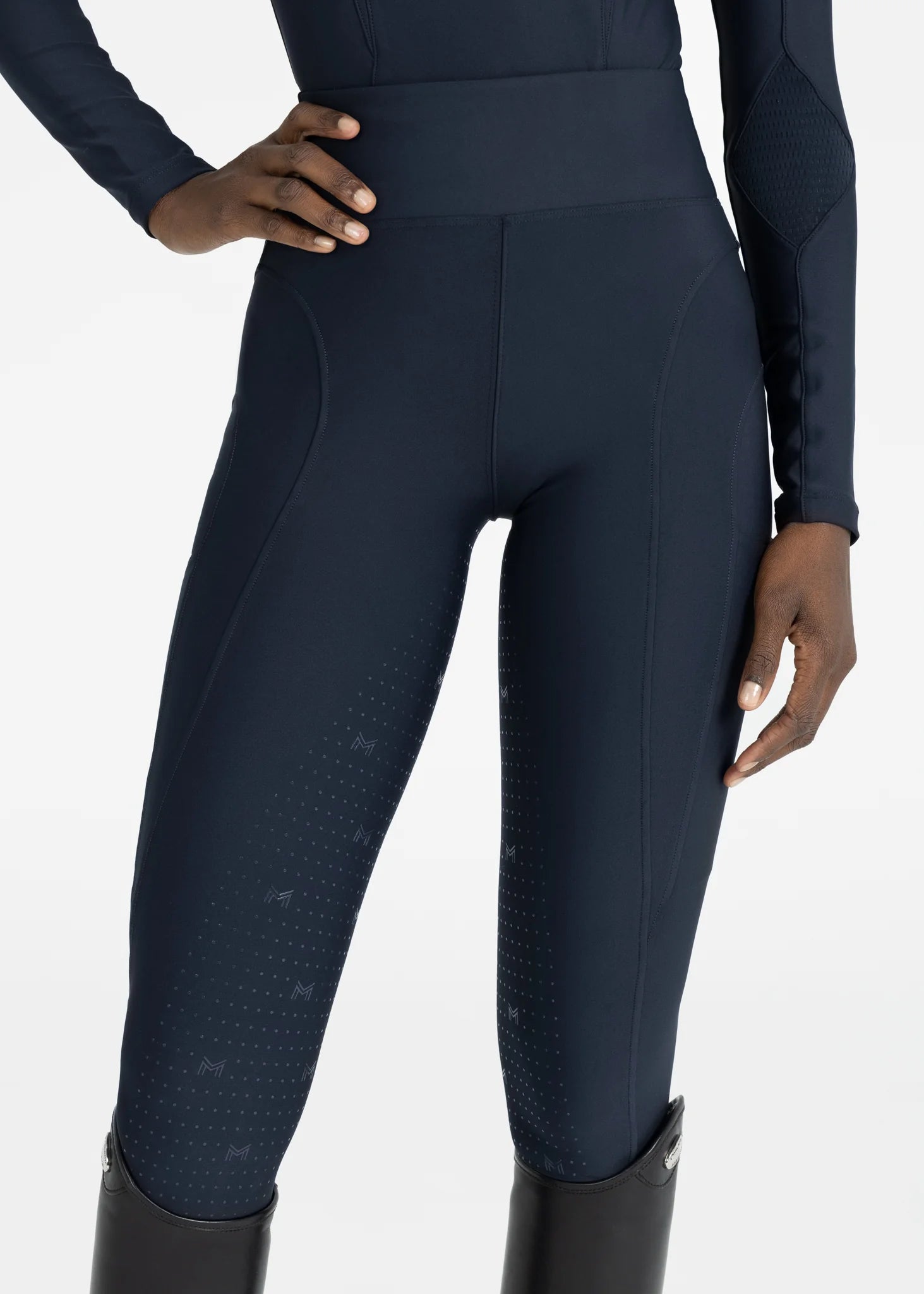 Maximilian Equestrian Outline Riding Leggings - Atlantic