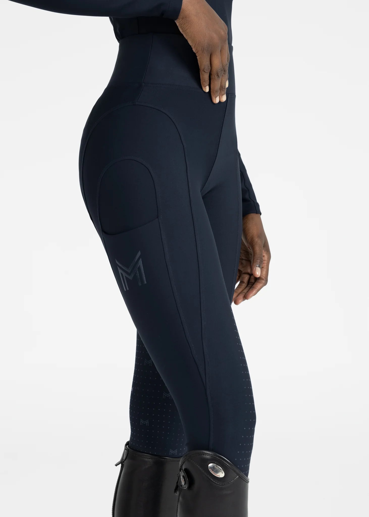 Maximilian Equestrian Outline Riding Leggings - Atlantic