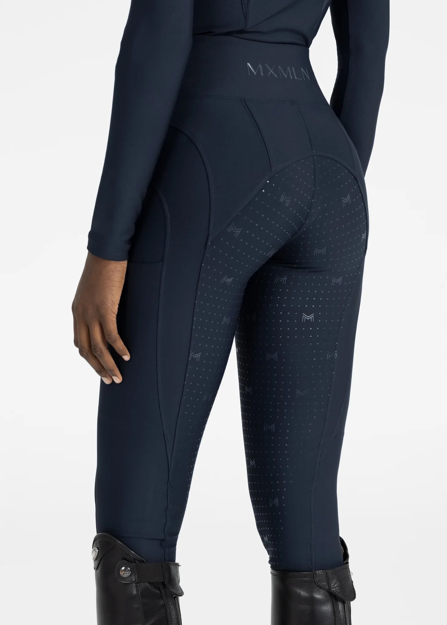 Maximilian Equestrian Outline Riding Leggings - Atlantic