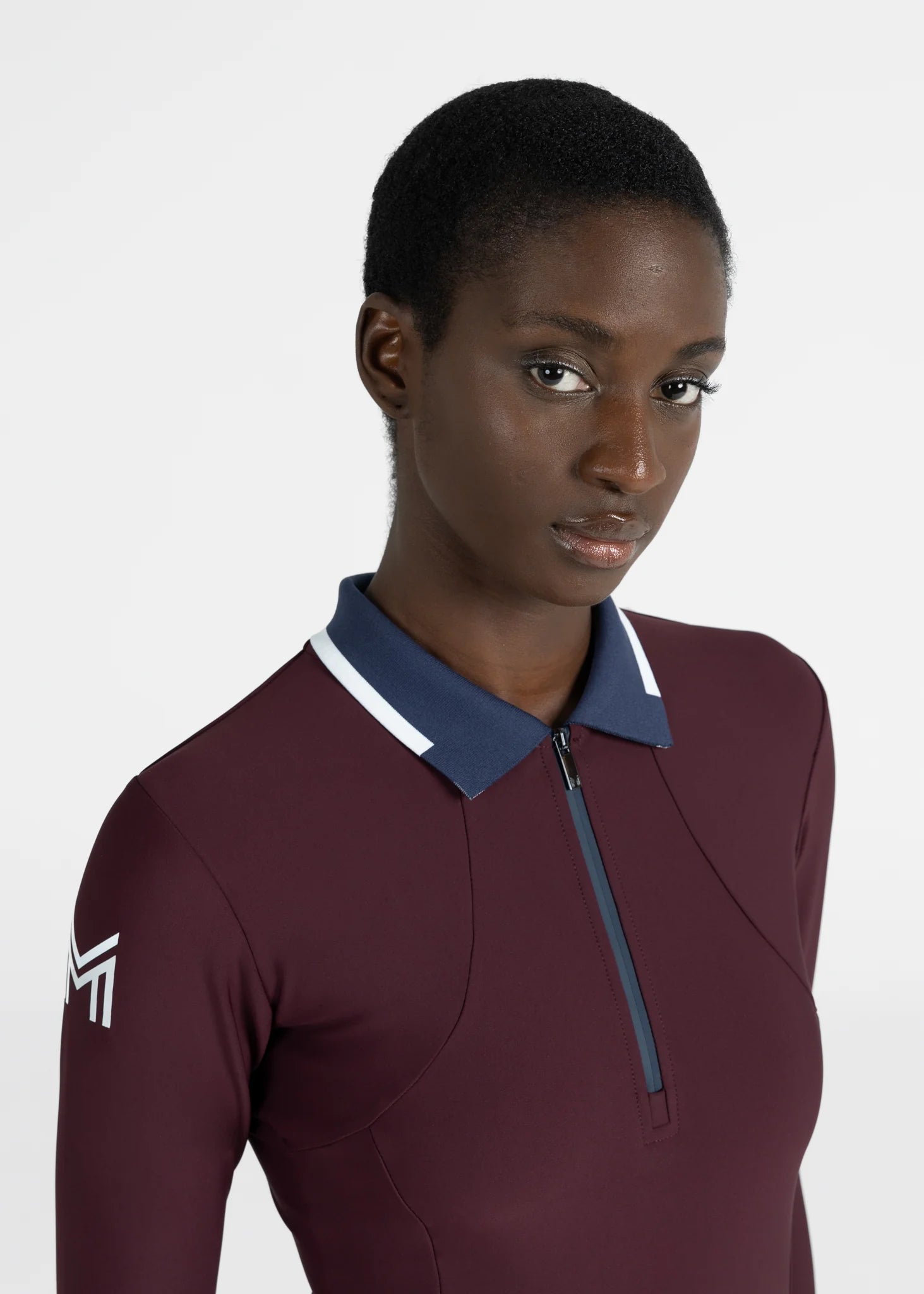 Maximilian Equestrian Concept Long Sleeve Polo Shirt Burgundy