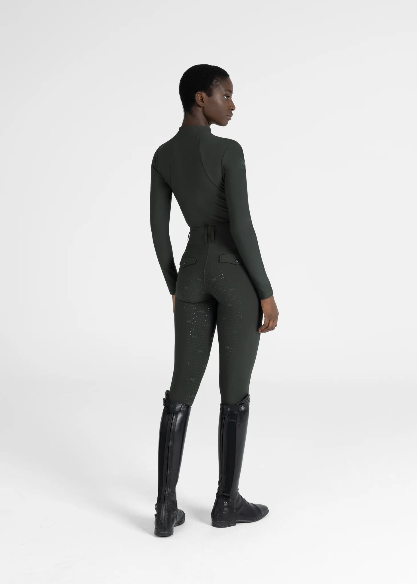 Maximilian Equestrian Long Sleeve Base Layer - Hunter Green