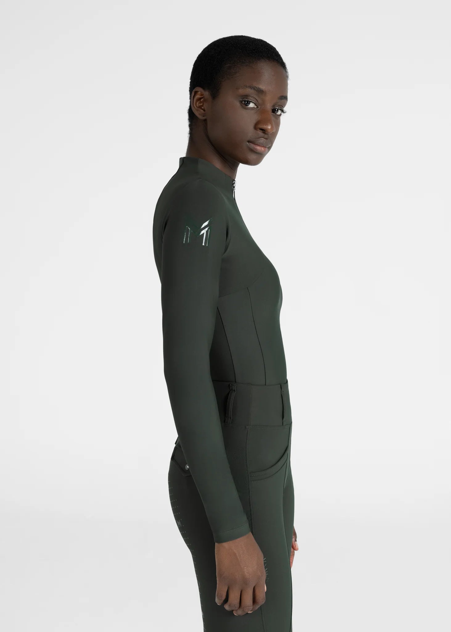 Maximilian Equestrian Long Sleeve Base Layer - Hunter Green