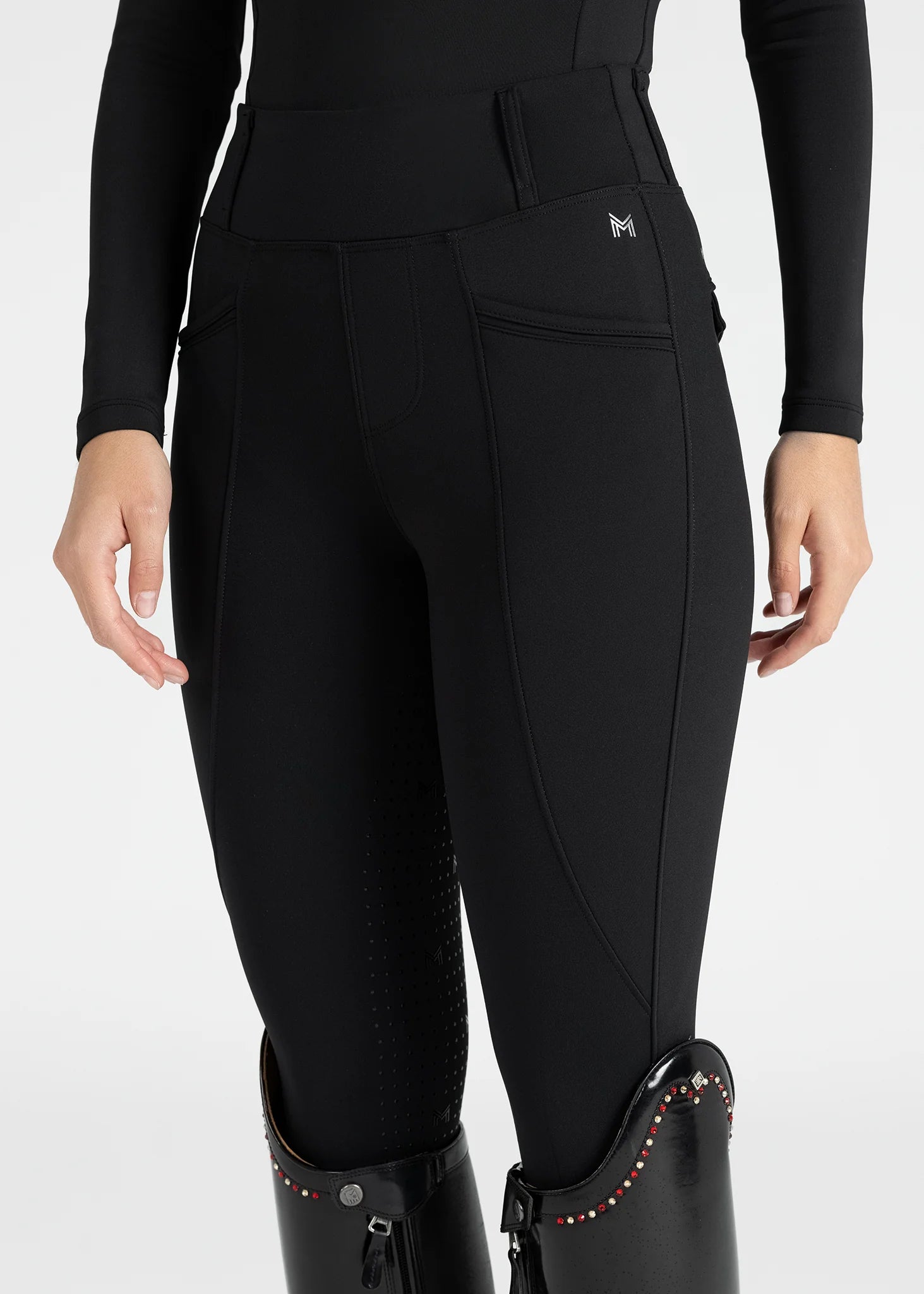 Maximilian Equestrian Pro Riding Leggings - Black