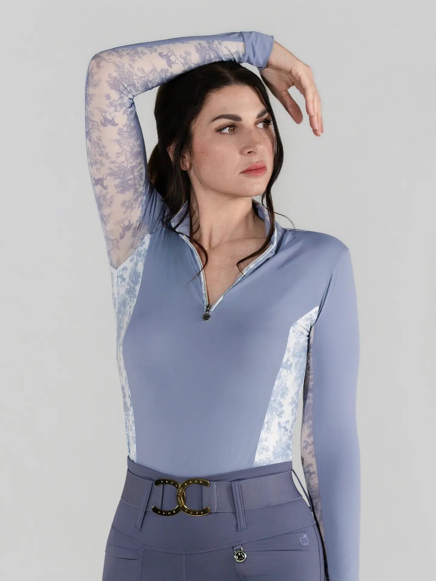 Dapplebay 1/4 Zip Long Sleeve - Toile Moonrise