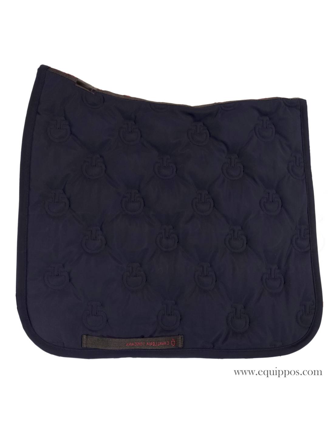CT Jersey Stripe Dressage Saddle Pad Navy FS