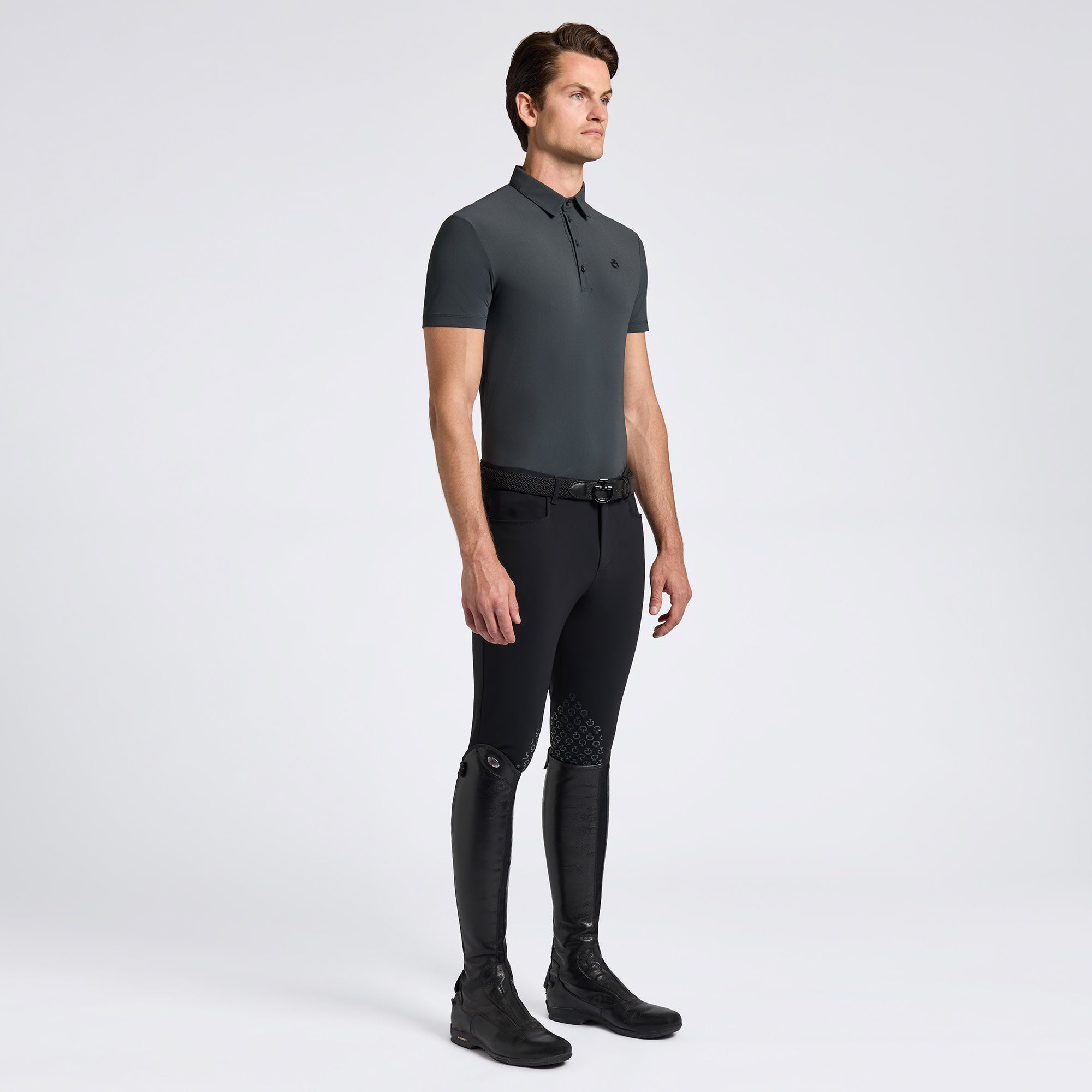 CT Mens Jersey SS Training Polo w Print Logo M