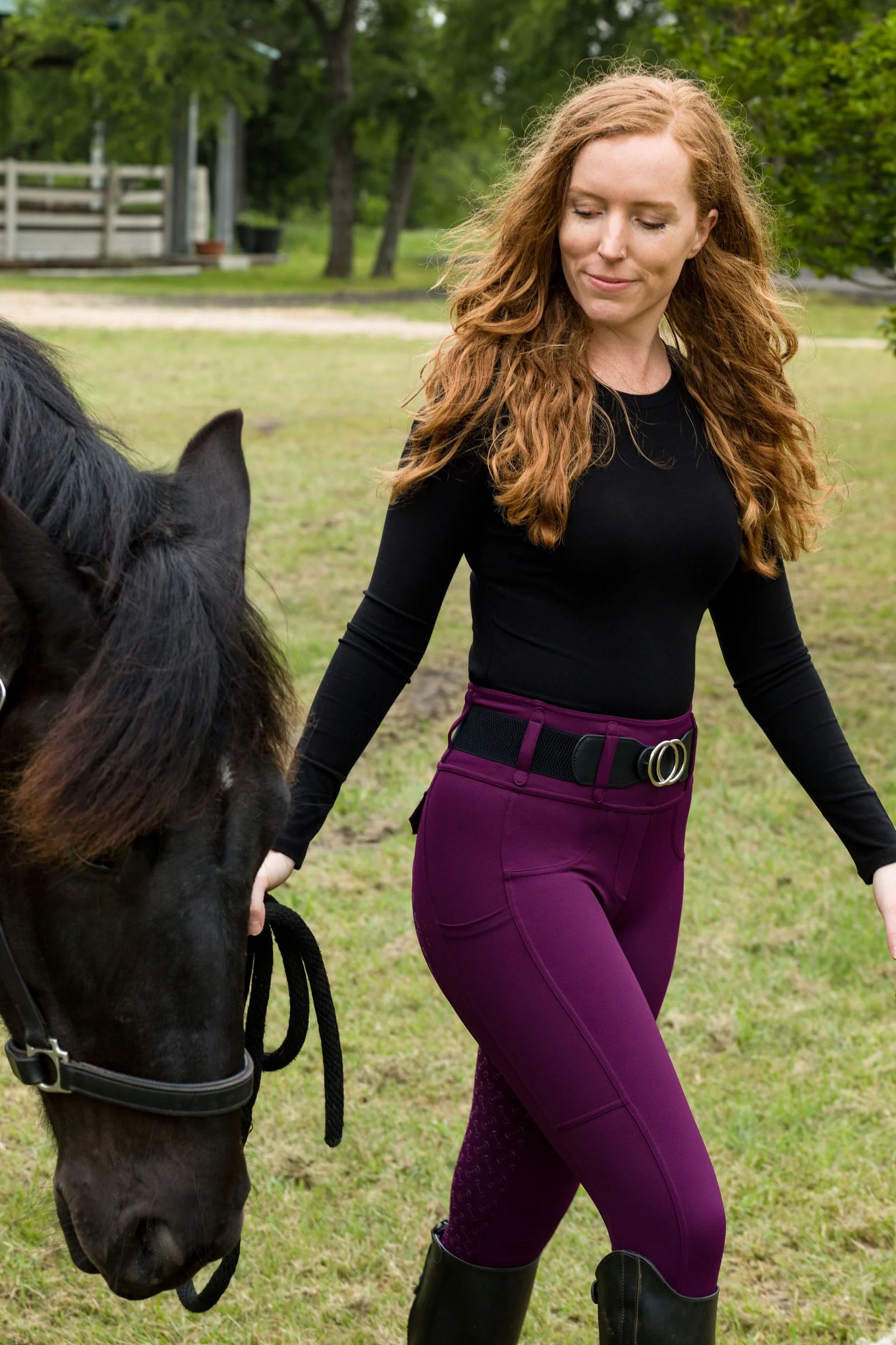 Canter Culture Athletic Breech Purple Rein