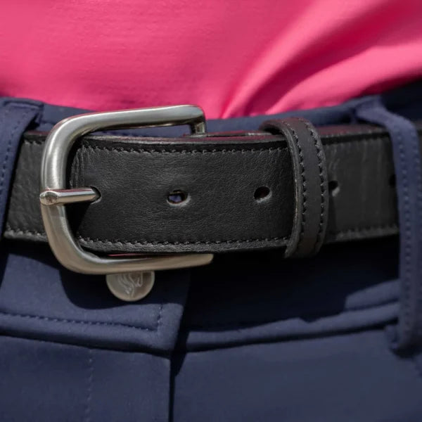 Equinavia Estelle Hand Beaded Belt - Black/Circles