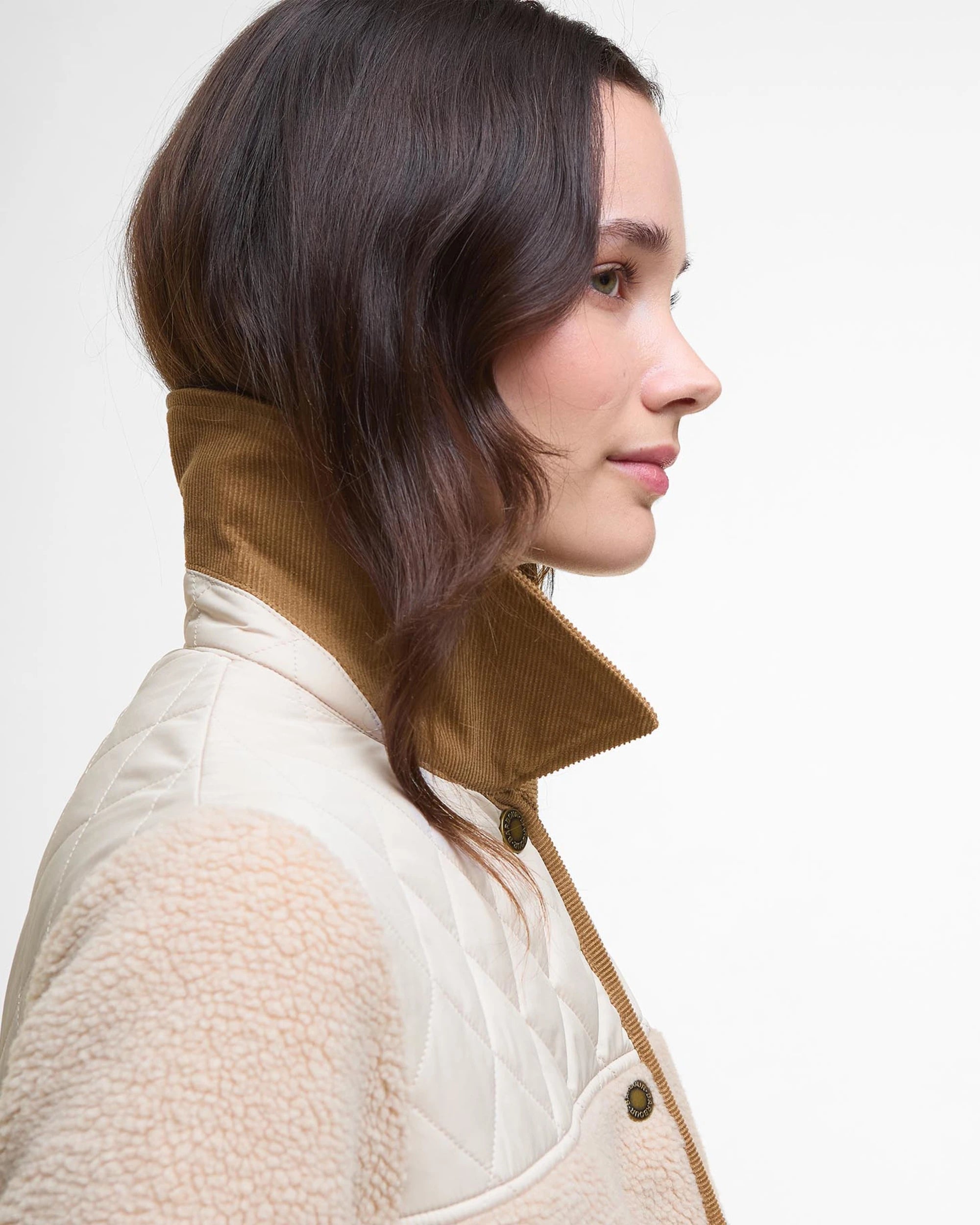 Barbour Laurel Fleece Jacket Natural/Blanc